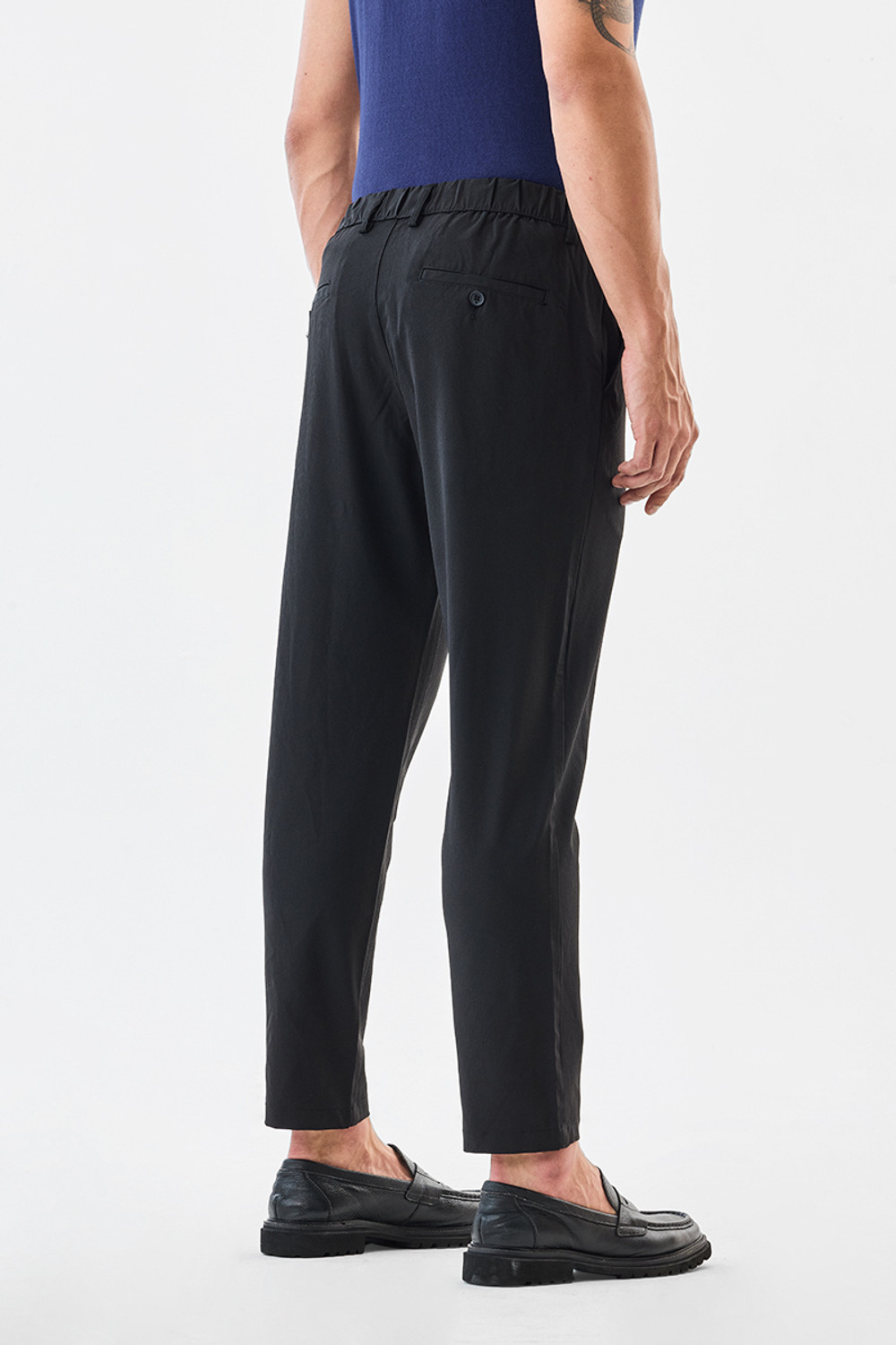 Image of Snitch Relaxed Men Black Trousers