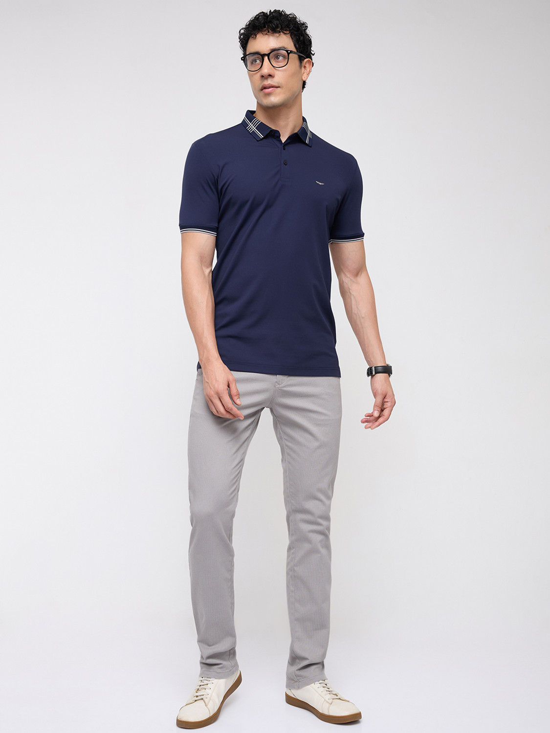 Image of KILLER Slim Fit Men Grey Trousers