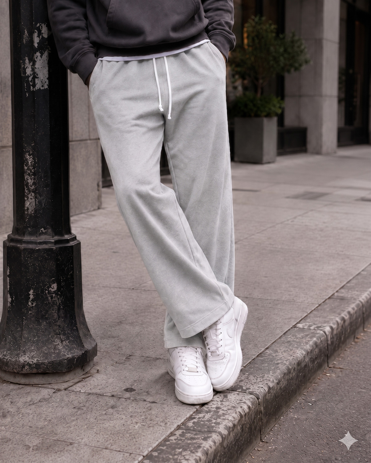 Image of METRONAUT Loose Fit Men Grey Trousers