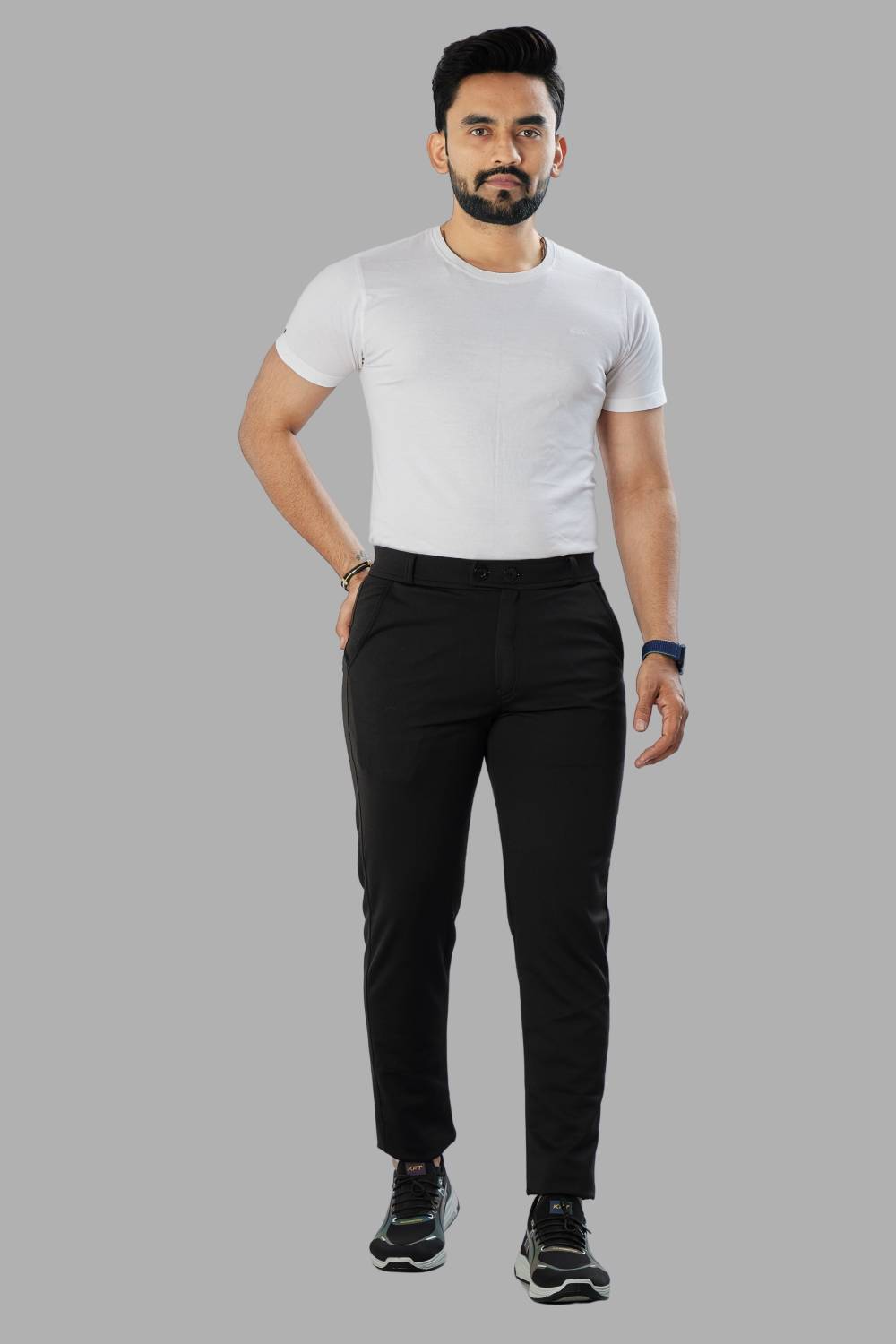 We Perfect Slim Fit Men Black Trousers - Image 4