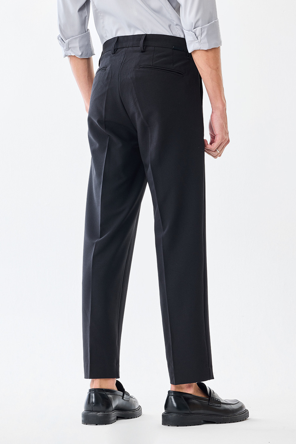 Image of Snitch Regular Fit Men Black Trousers