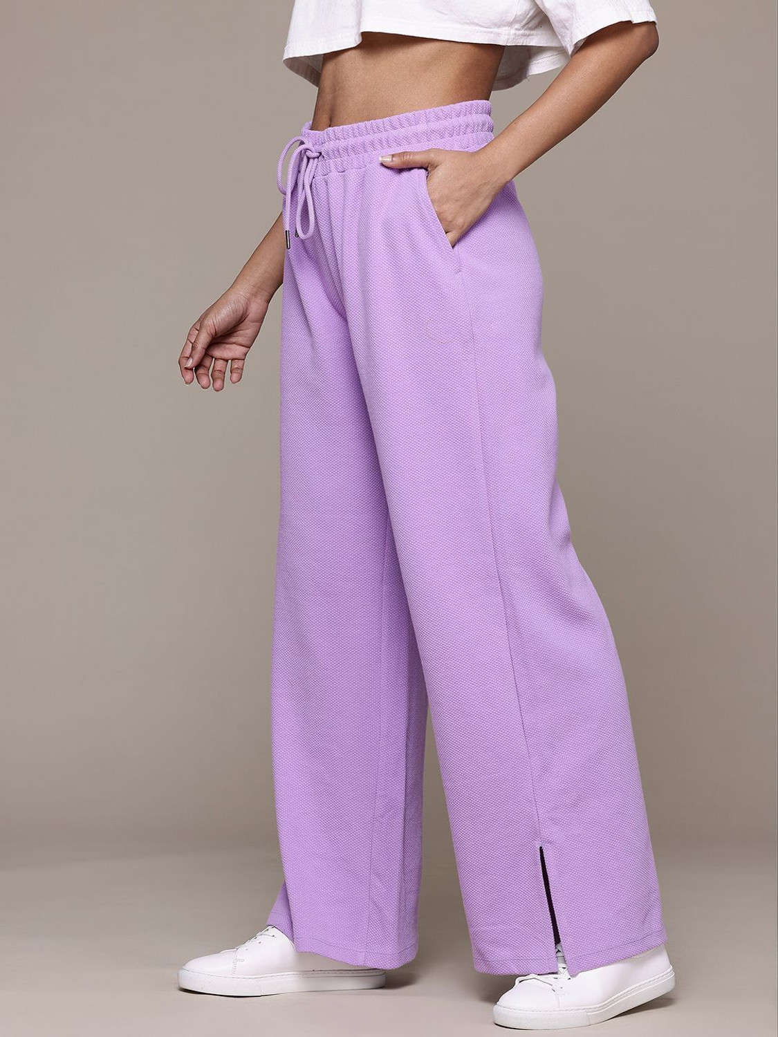 Image of Roadster Regular Fit Women Purple Trousers