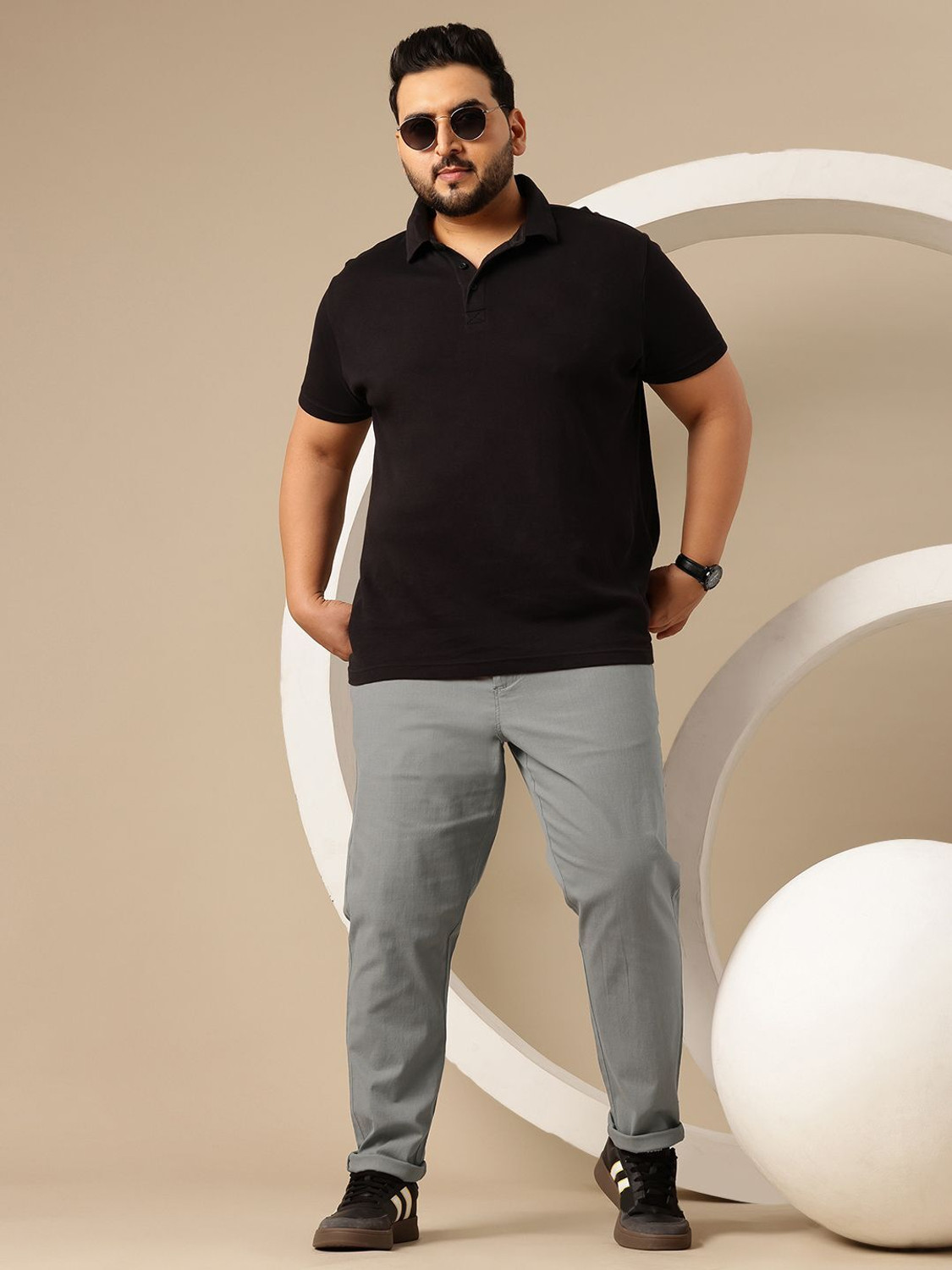 Image of Sztori Relaxed Men Grey Trousers