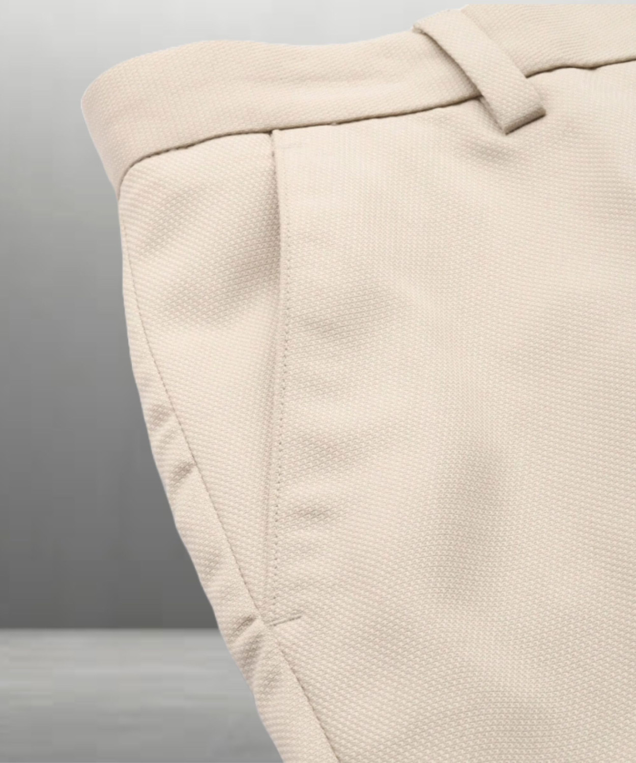 Image of Maleno Slim Fit Men Cream Trousers
