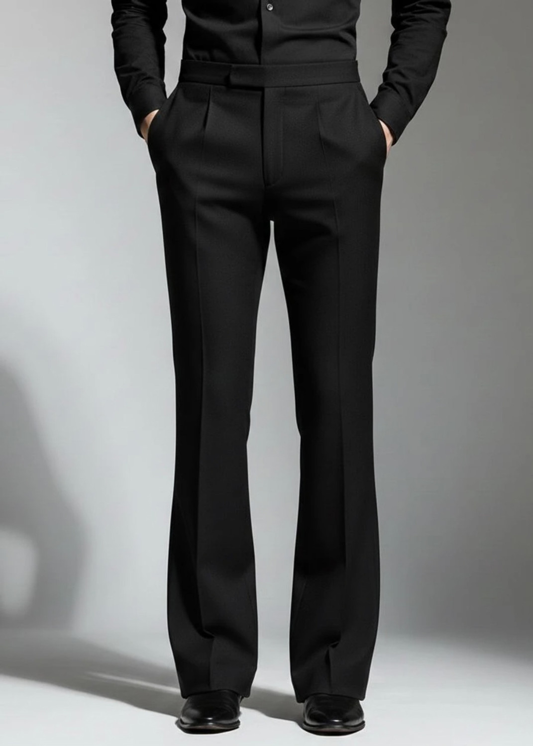 Image of Forest Flared Men Black Trousers