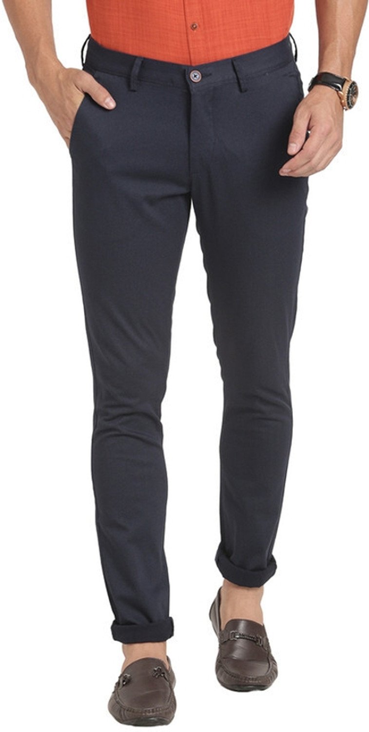 Image of TURTLE Tapered Men Dark Blue Trousers