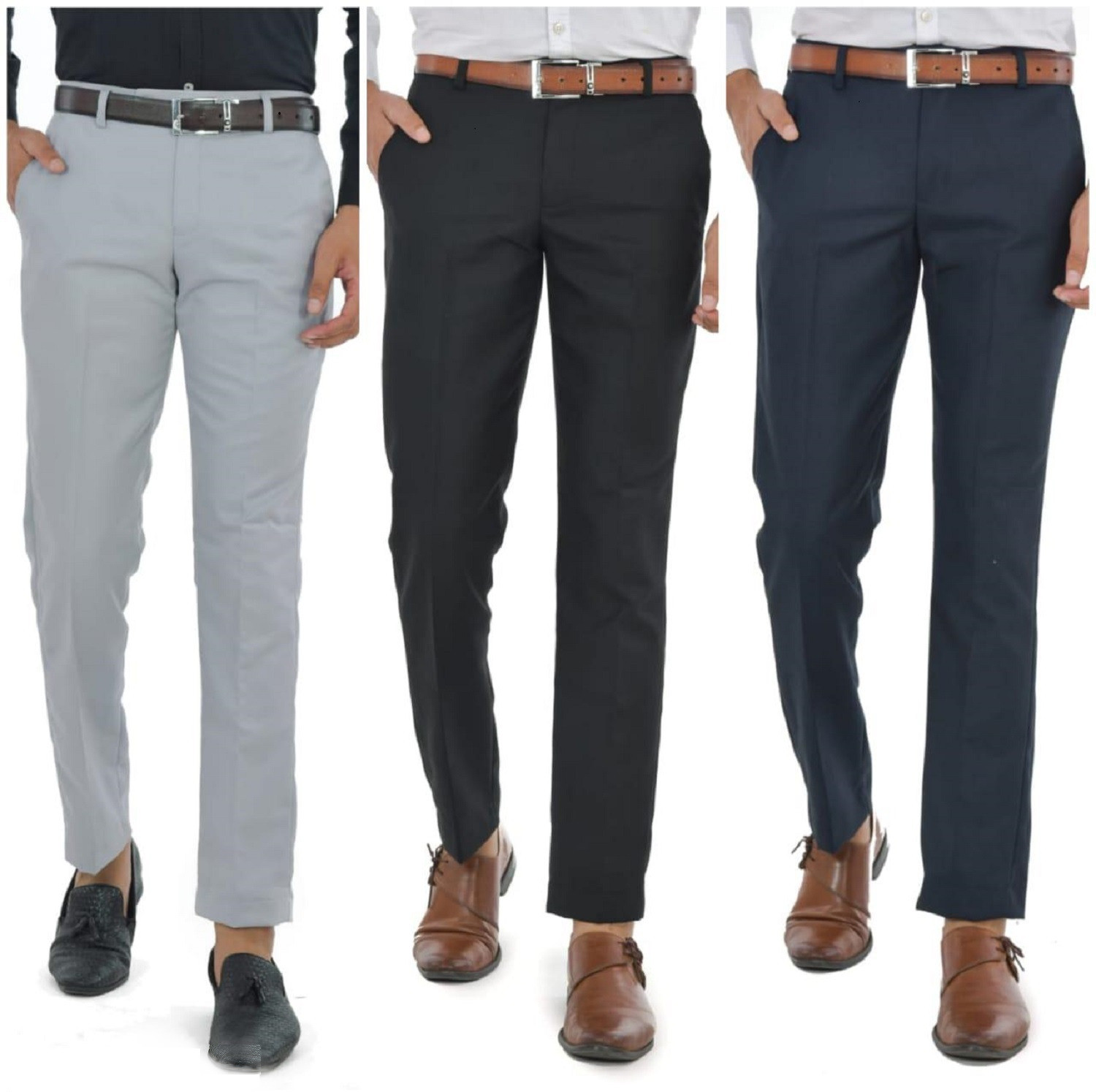 Image of Macberrys Regular Fit Men Multicolor Trousers