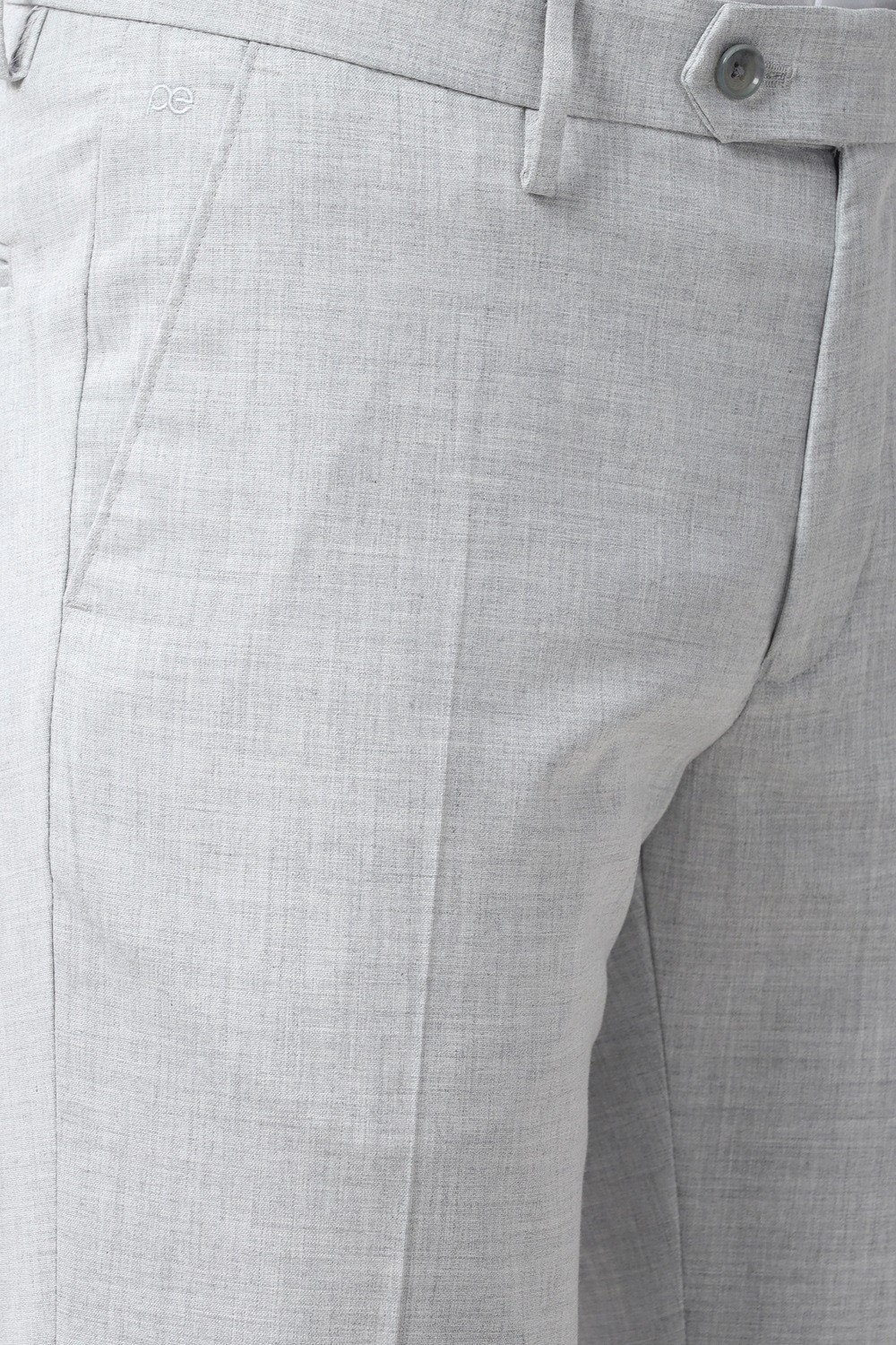 Image of PETER ENGLAND Slim Fit Men Grey Trousers