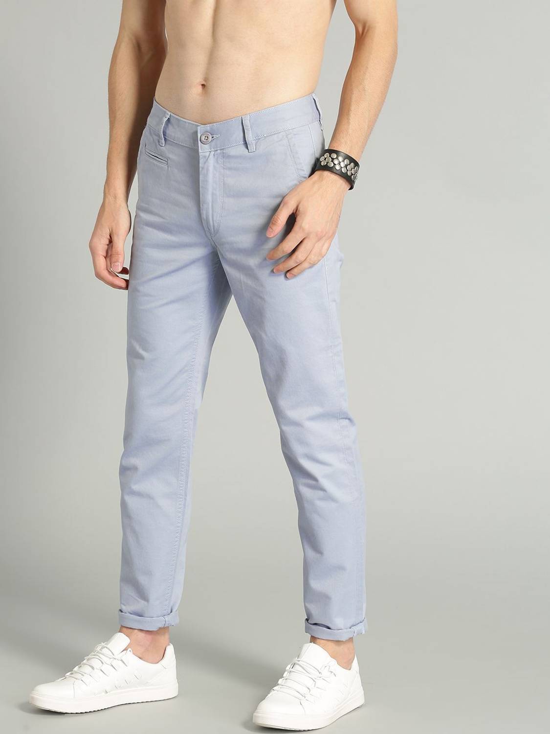 Roadster Men Light Blue Trousers - Image 2