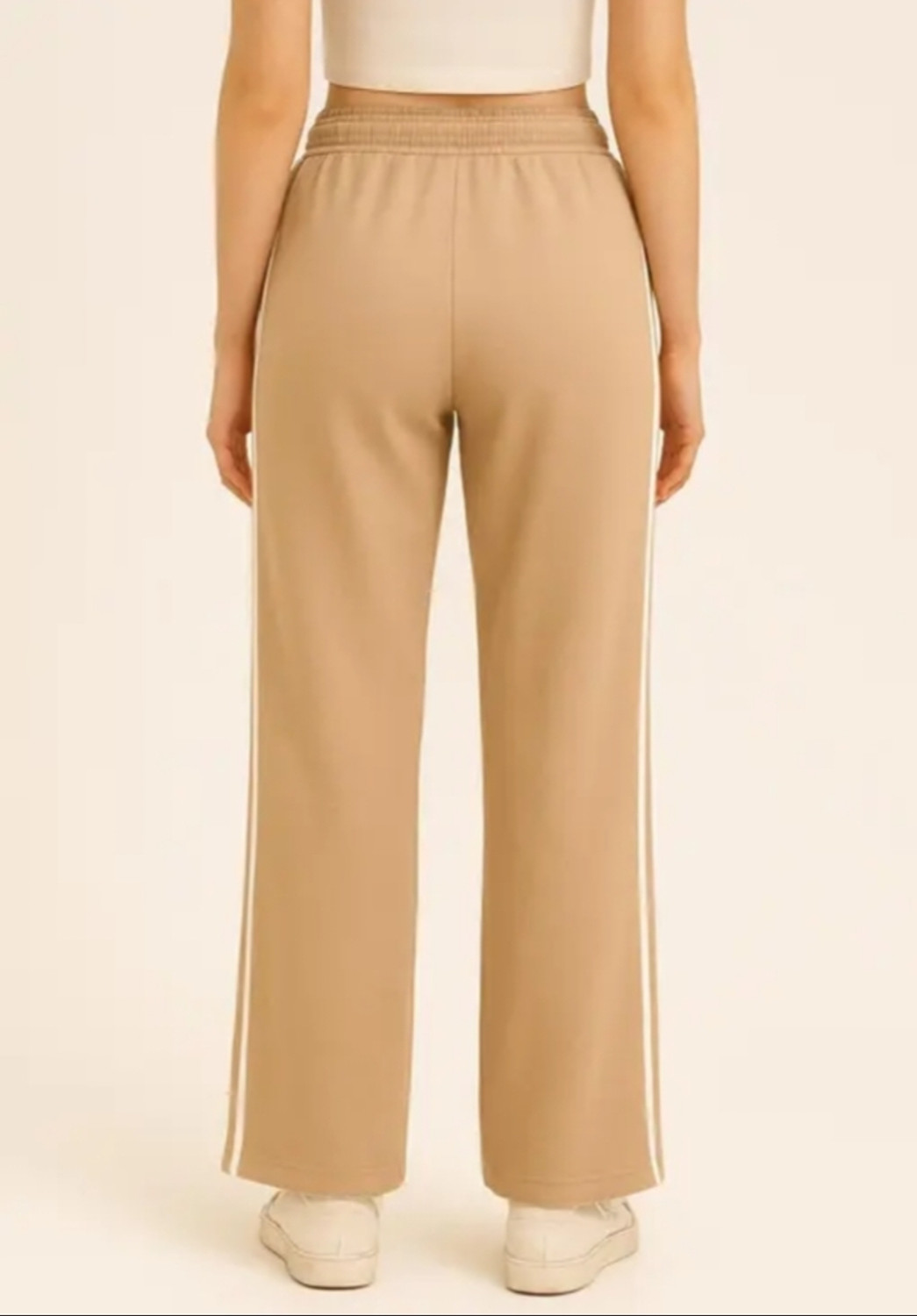 Image of HARI OM FASHION Straight Fit Women Beige Trousers