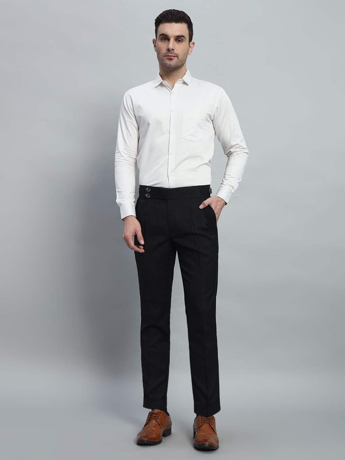 Image of VIVA TRENDZ Regular Fit Men Black Trousers