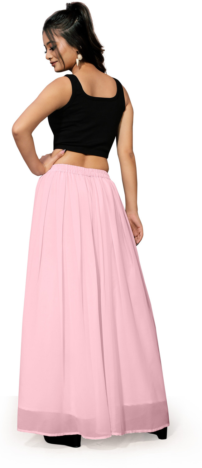 Image of Anti Wrinkle Designer Flared Women Pink Trousers