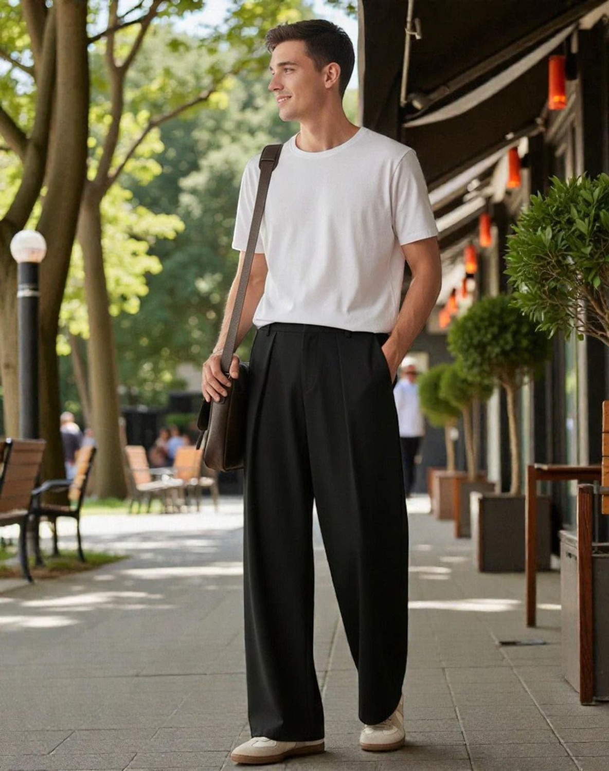 Image of KOTTY Regular Fit Men Black Trousers