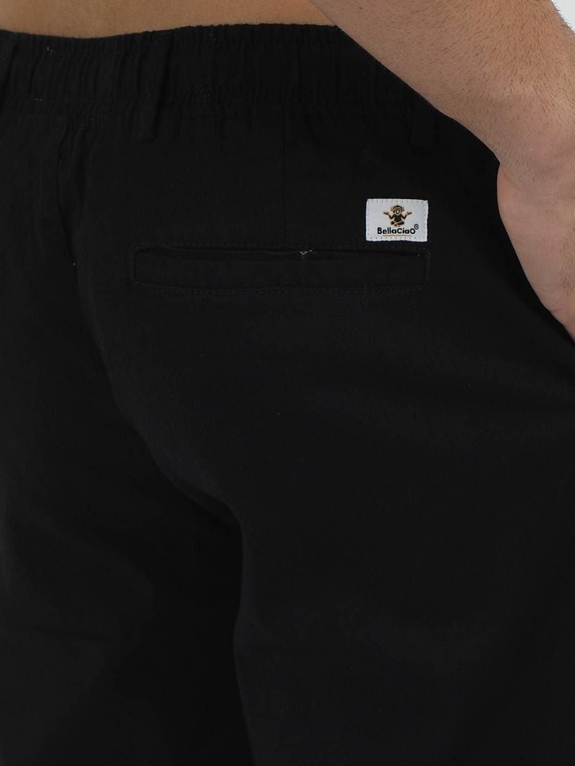 Bellaciao Men Black Relaxed Trousers - Image 4