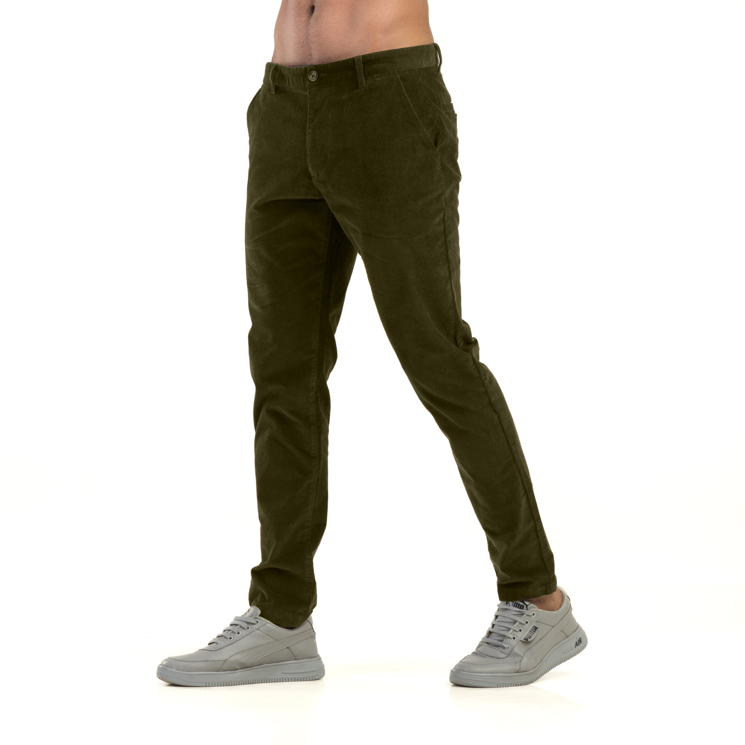 BELANO Slim Fit Men Dark Green Trousers