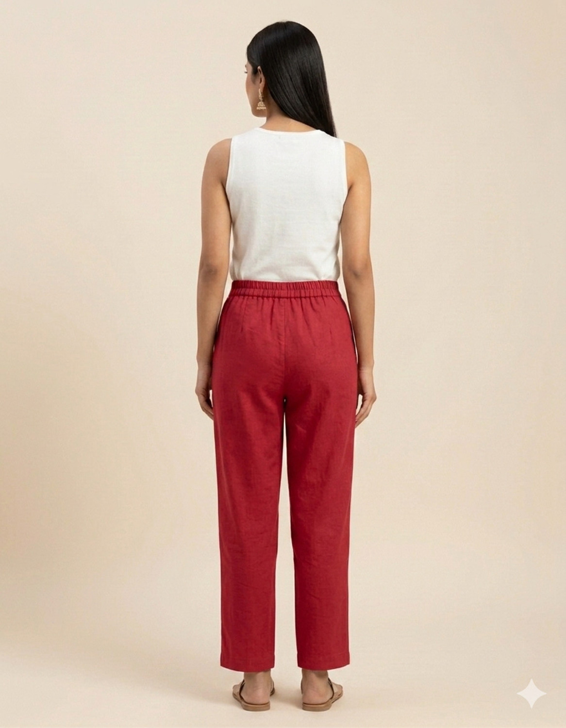 Image of Rakshita Fashions Regular Fit Women Red Trousers