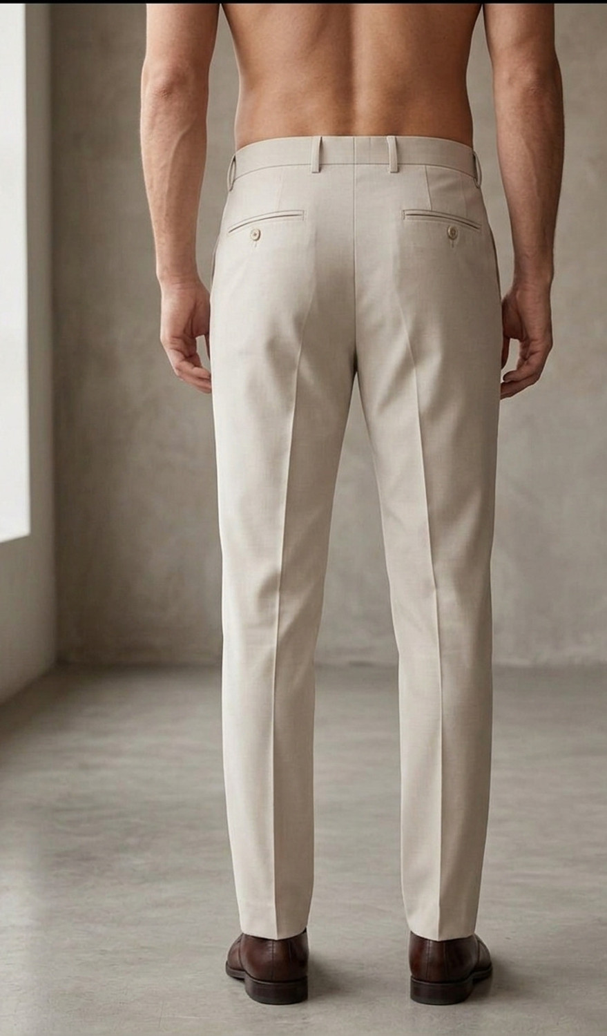 Image of PILLAR Straight Fit Men Khaki Trousers