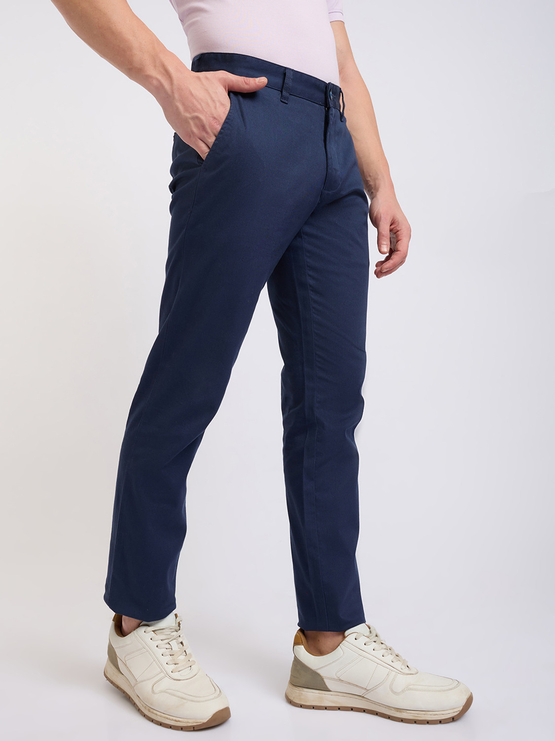 Image of PARX Tapered Men Blue Trousers