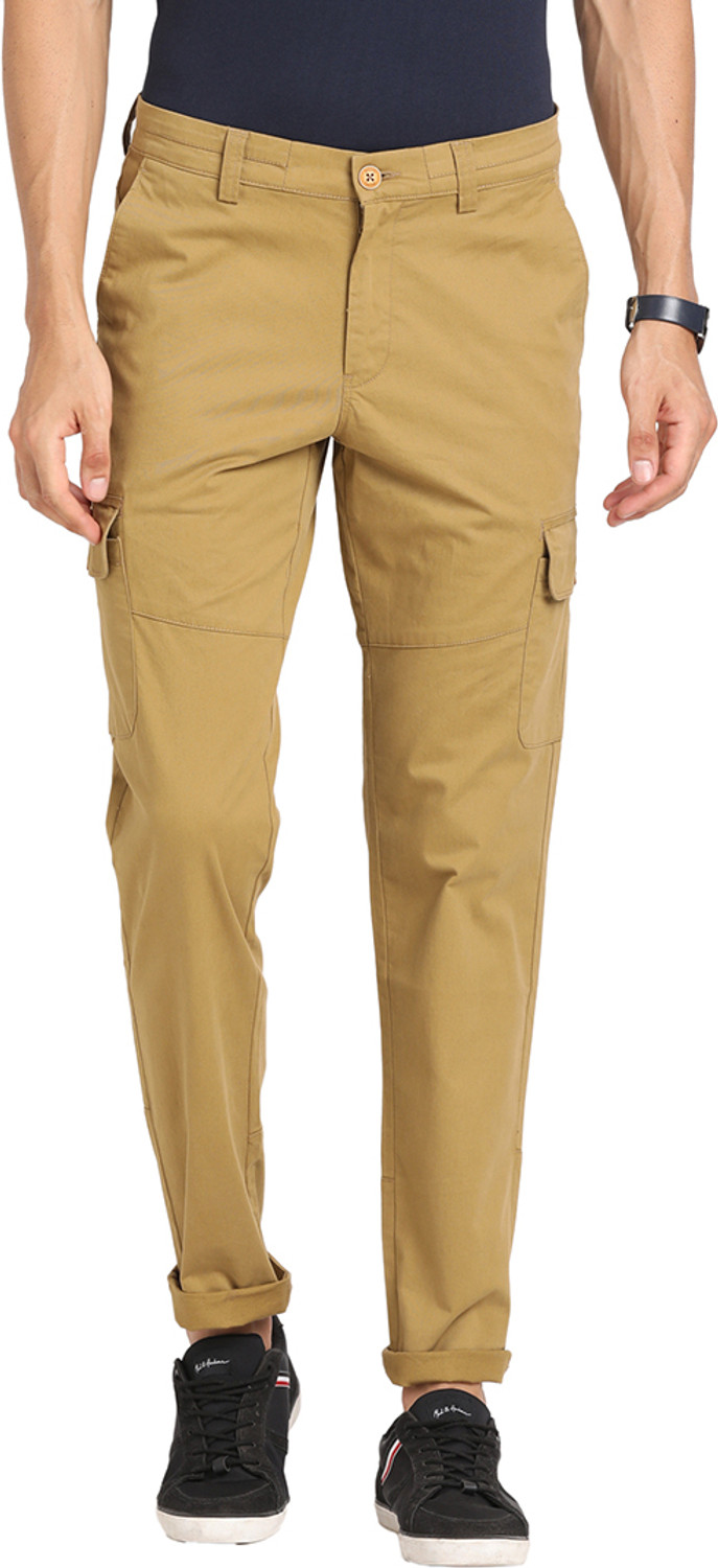 Image of TURTLE Slim Fit Men Brown Trousers