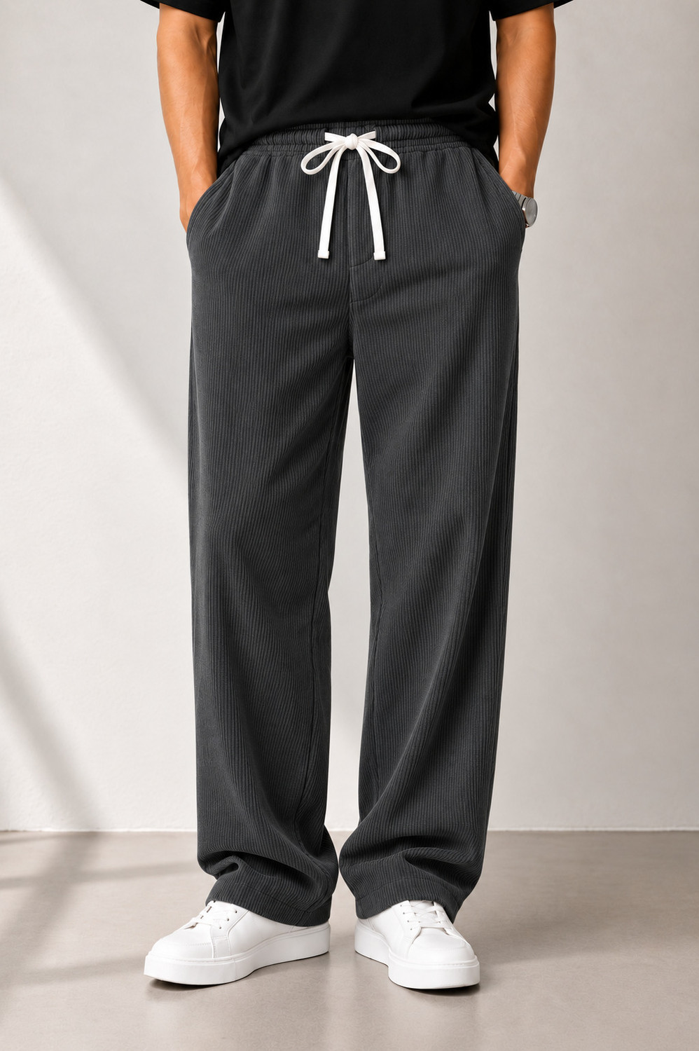 Image of METRONAUT Relaxed Men Multicolor Trousers