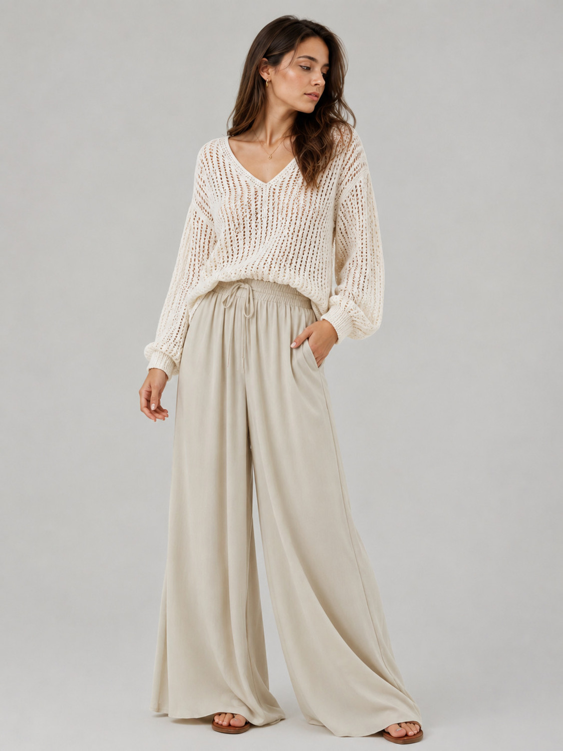 Image of KOTTY Regular Fit Women Beige Trousers