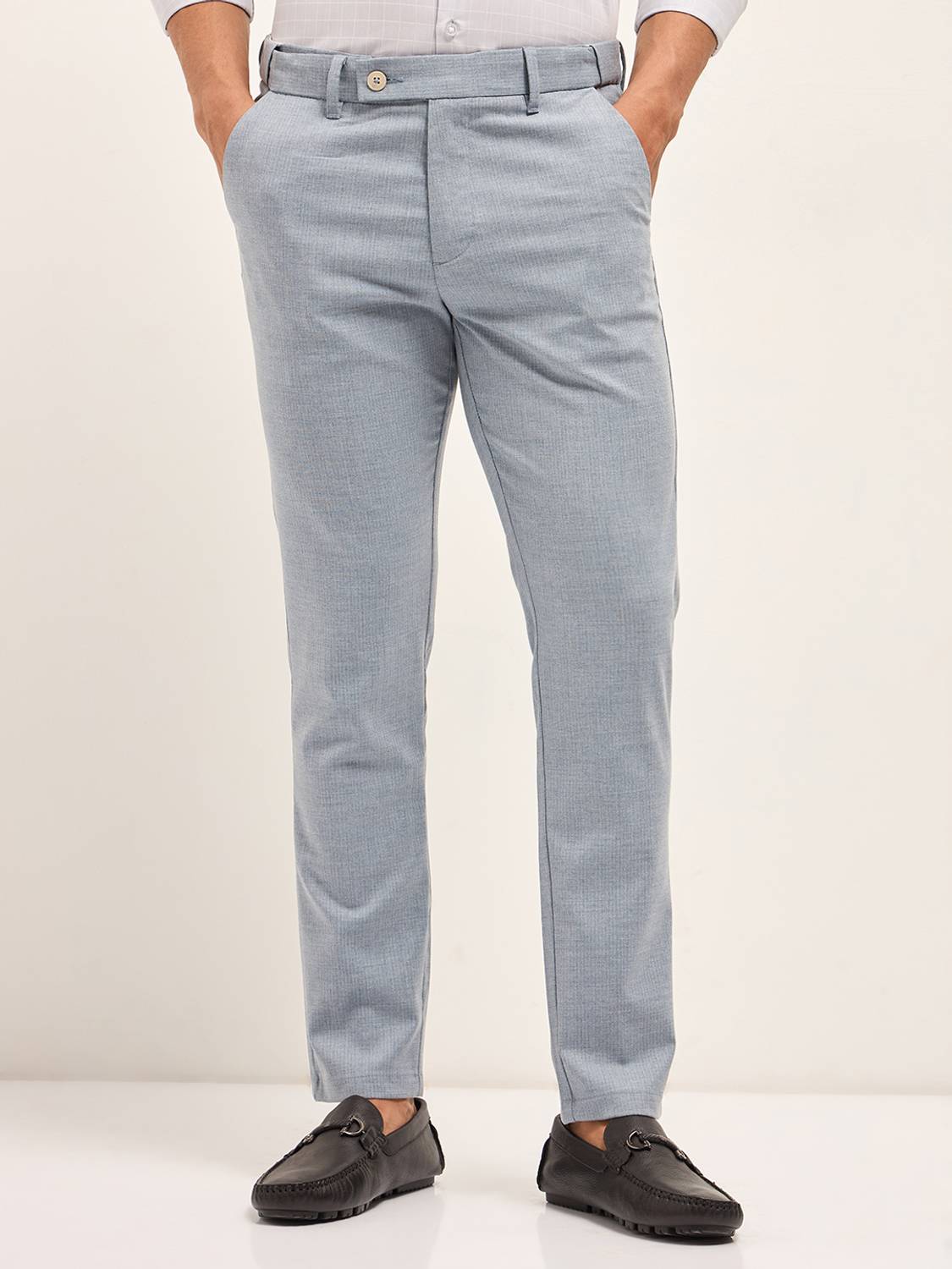 THE BEAR HOUSE Slim Fit Men Blue Trousers
