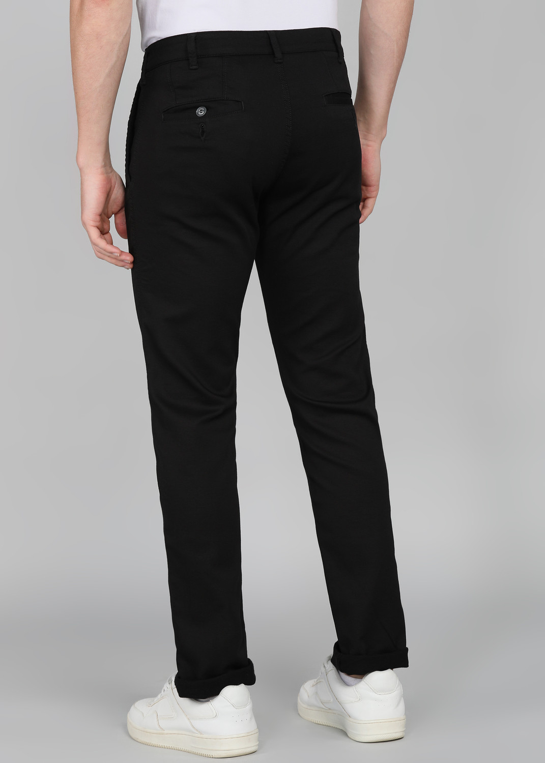 Image of INTEGRITI Slim Fit Men Black Trousers