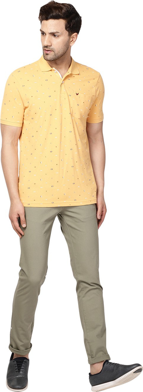 Image of Blackberrys Slim Fit Men Light Green Trousers
