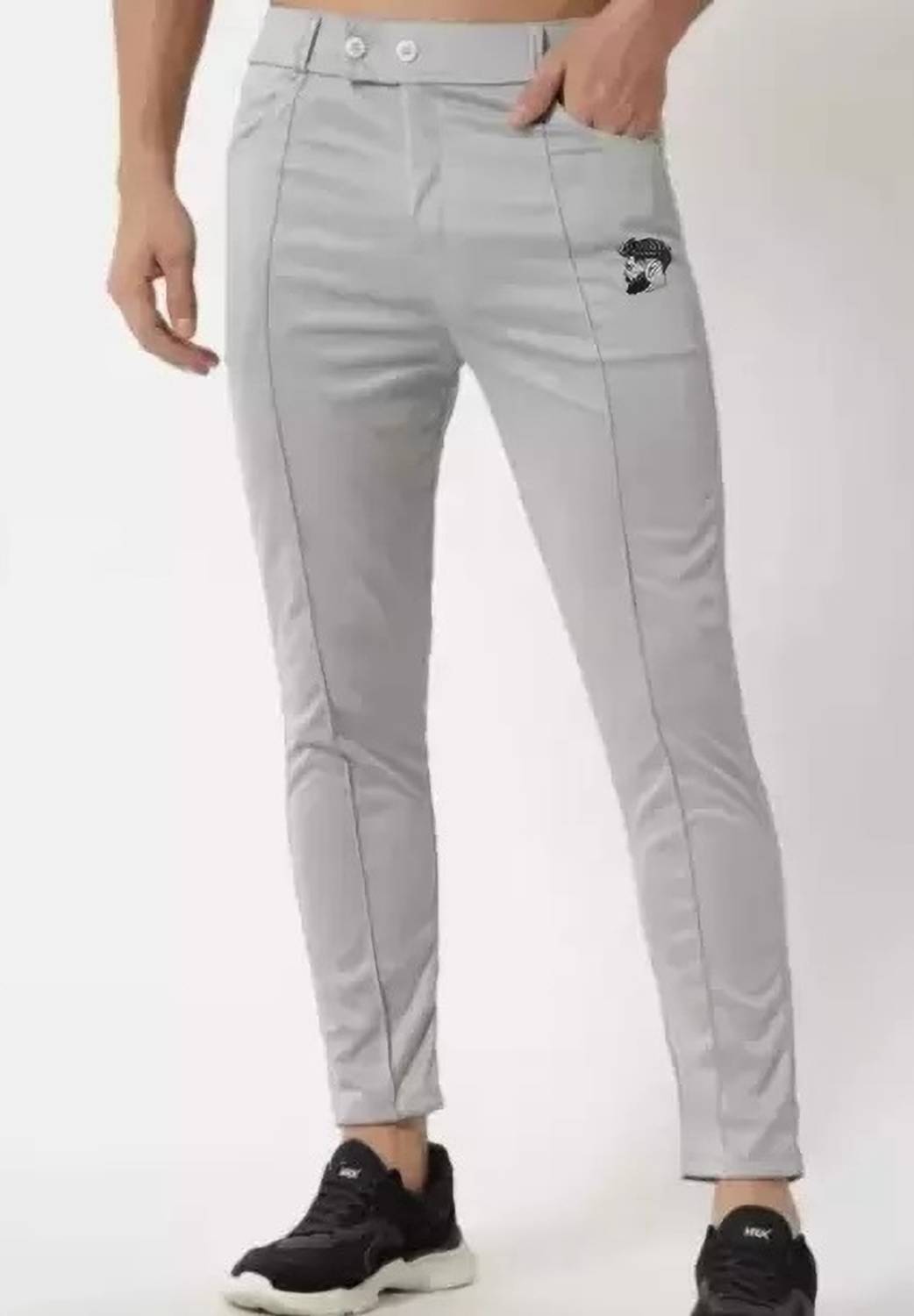 Arihant Shope Solid Men Silver Track Pants