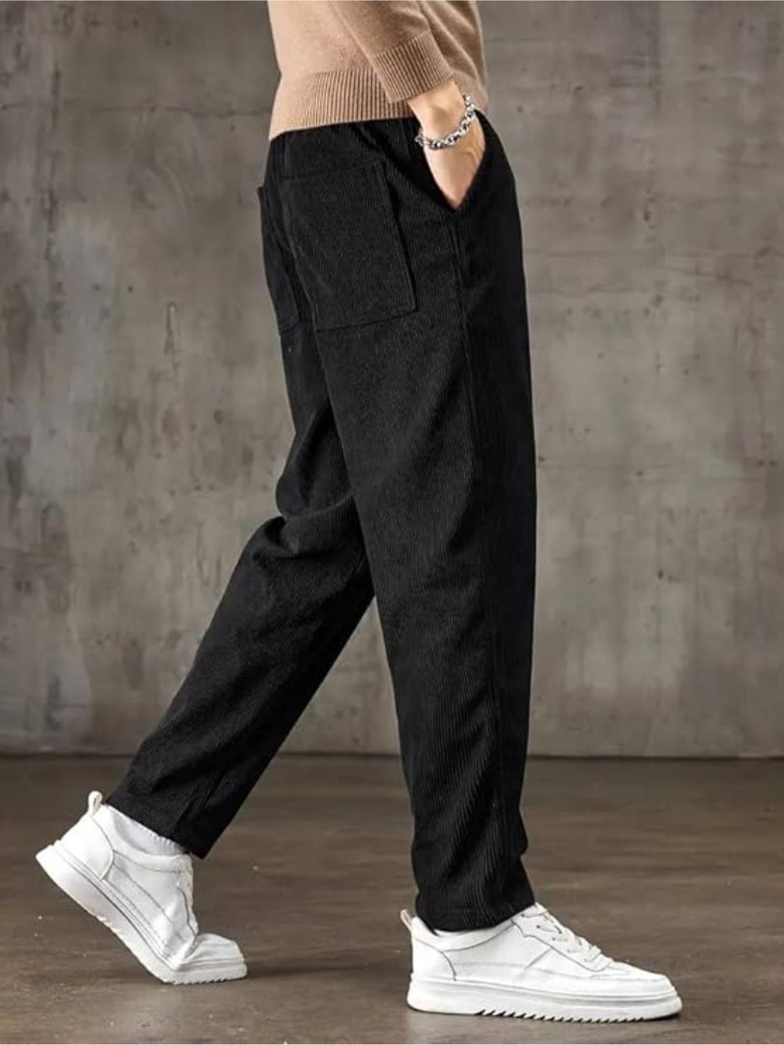 SAVAYO Slim Fit Men Black Trousers - Image 4