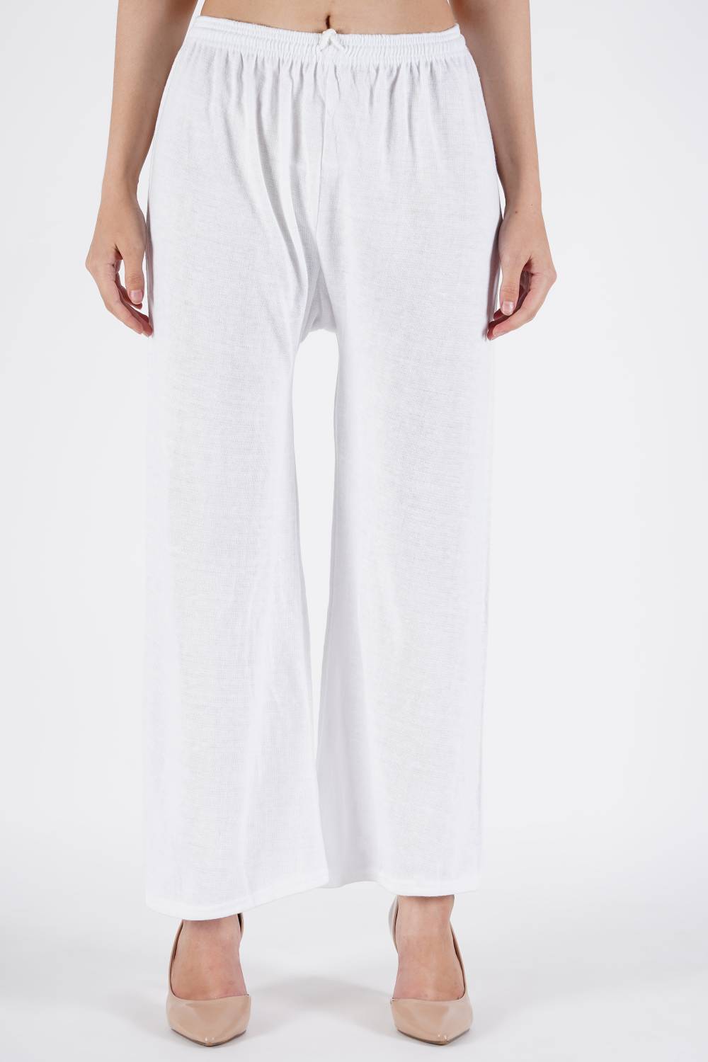 Al-Hudooms Loose Fit Women White Trousers