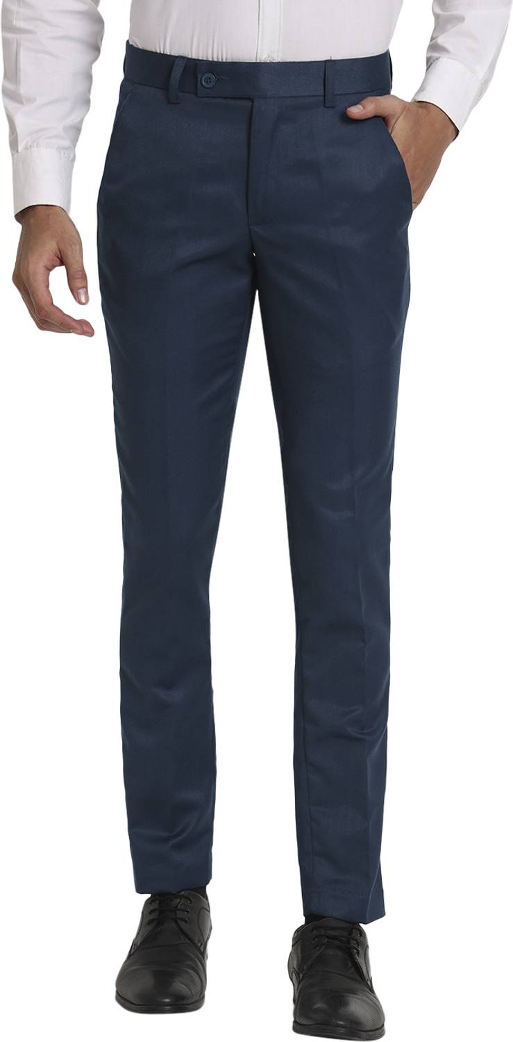 aristitch Regular Fit Men Blue Trousers