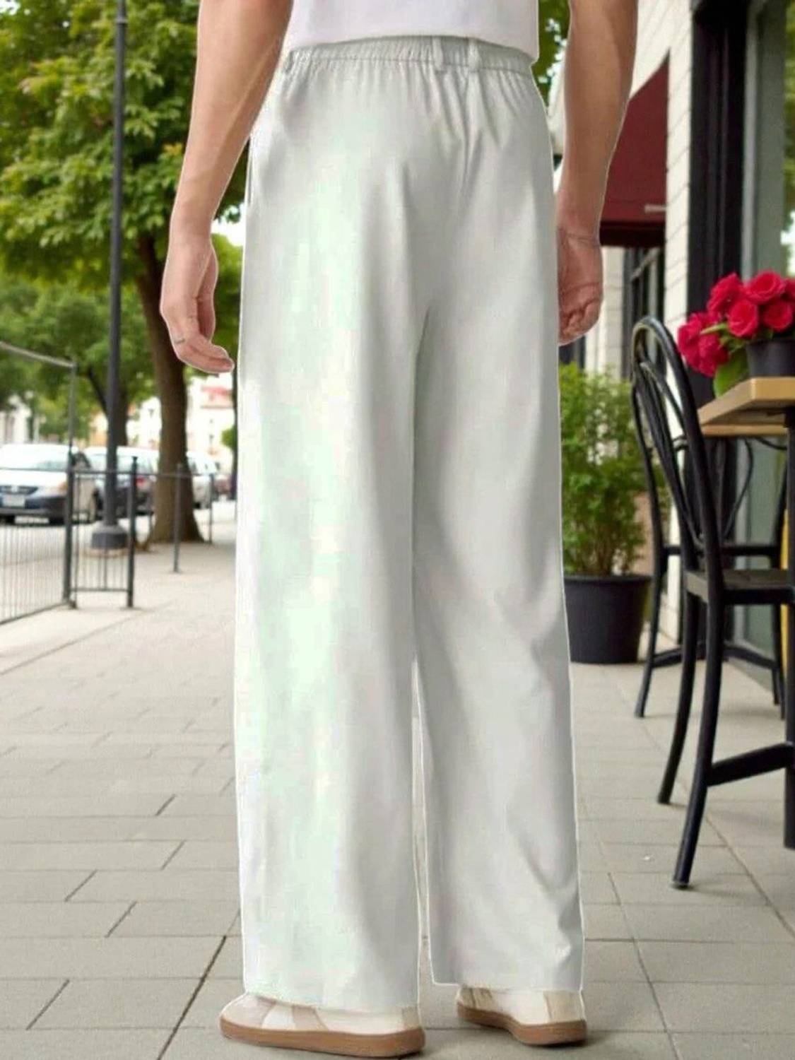 KOTTY Relaxed Men White Trousers - Image 5