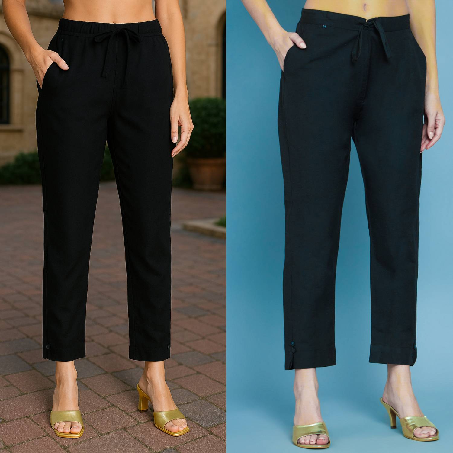 Andheriyas Enterprises Straight Fit Women Black Trousers