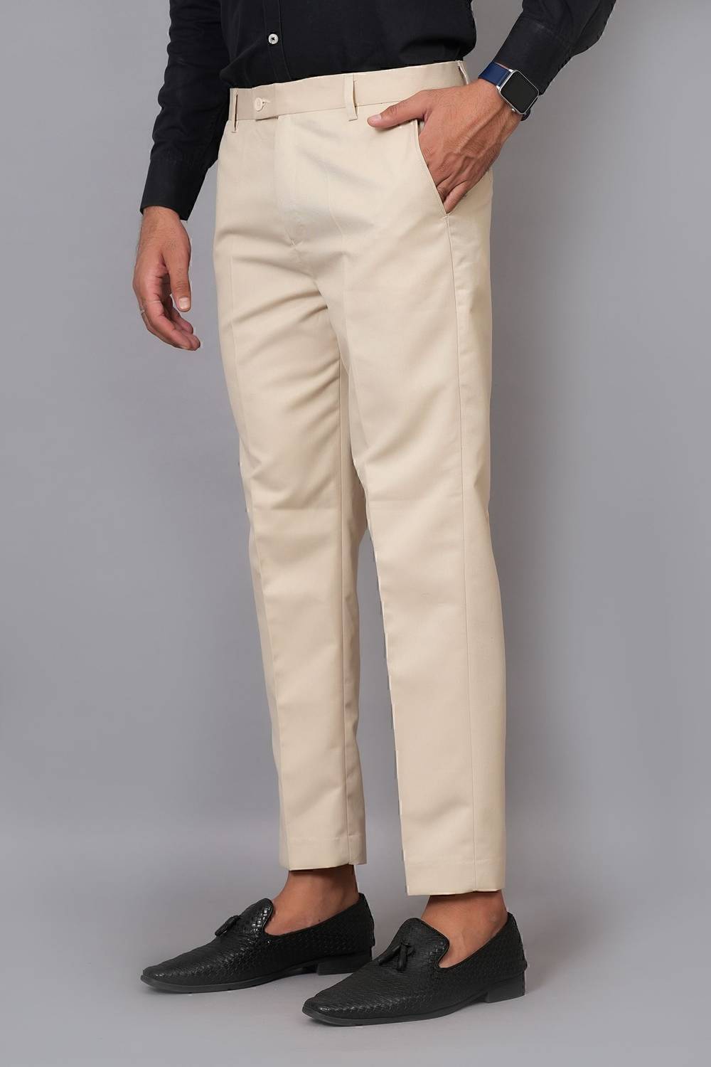 WEAROBICS Beige Regular Fit Trousers - Image 3