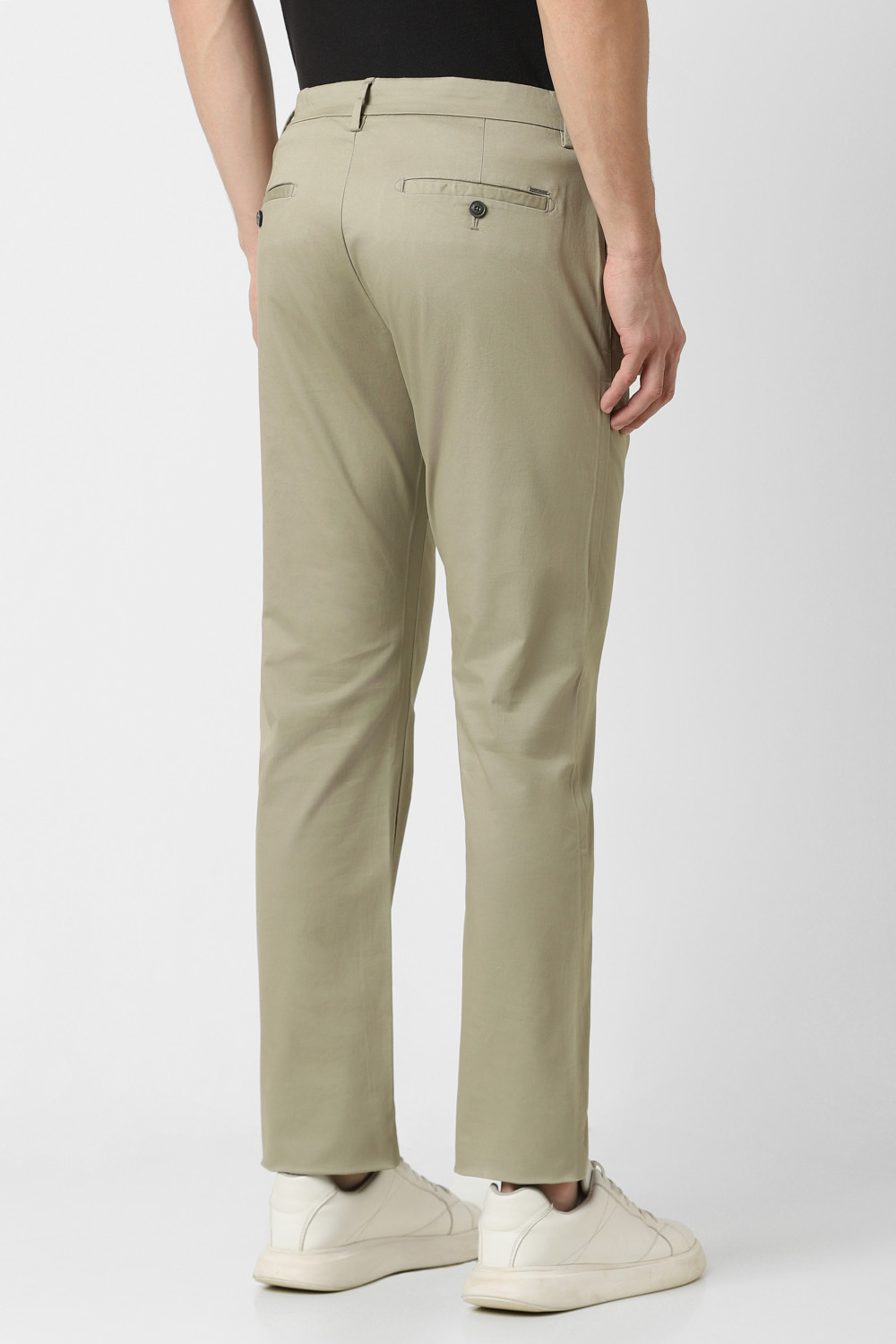 Image of PETER ENGLAND Regular Fit Men Beige Trousers