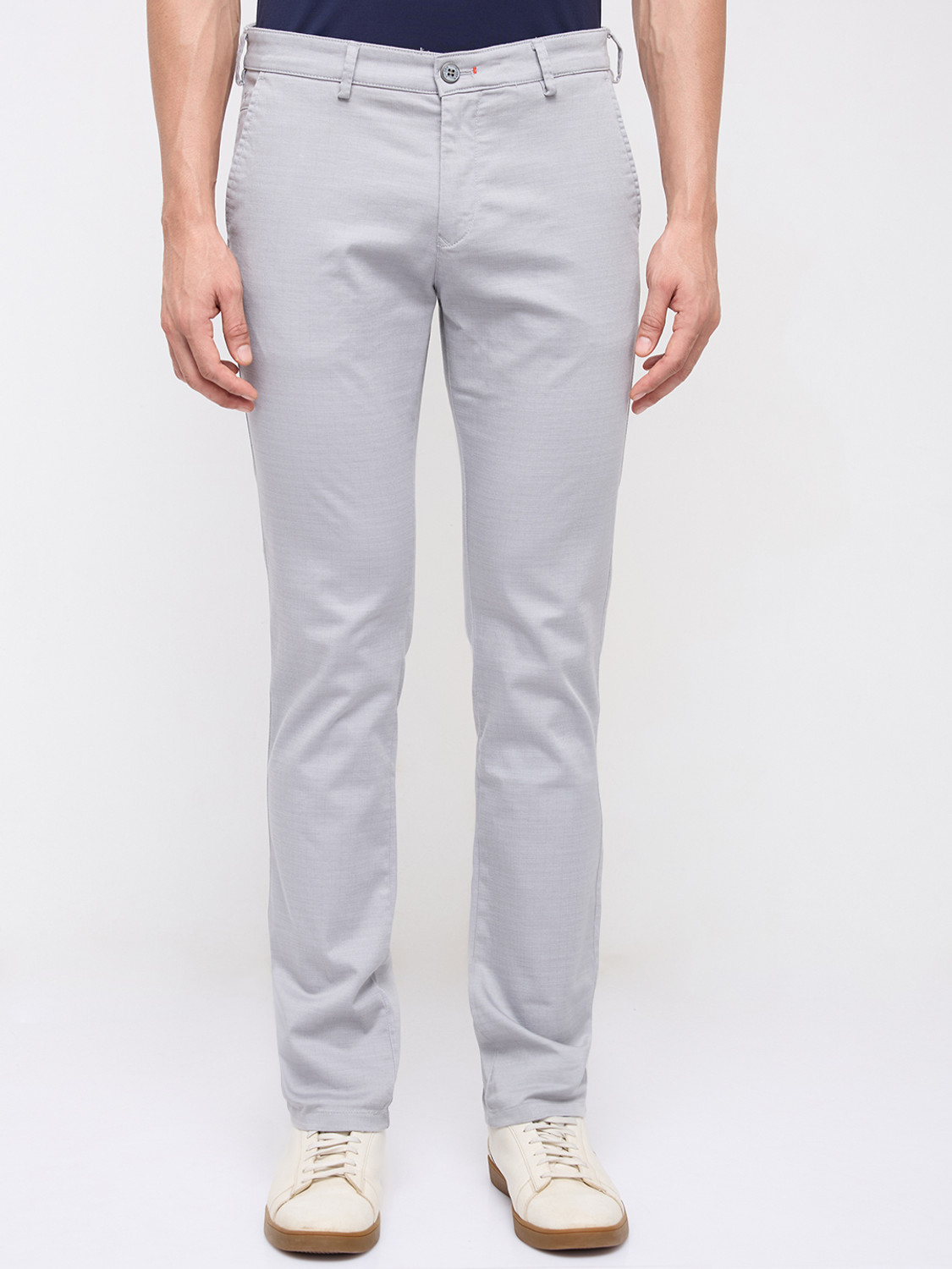 Image of KILLER Slim Fit Men Grey Trousers