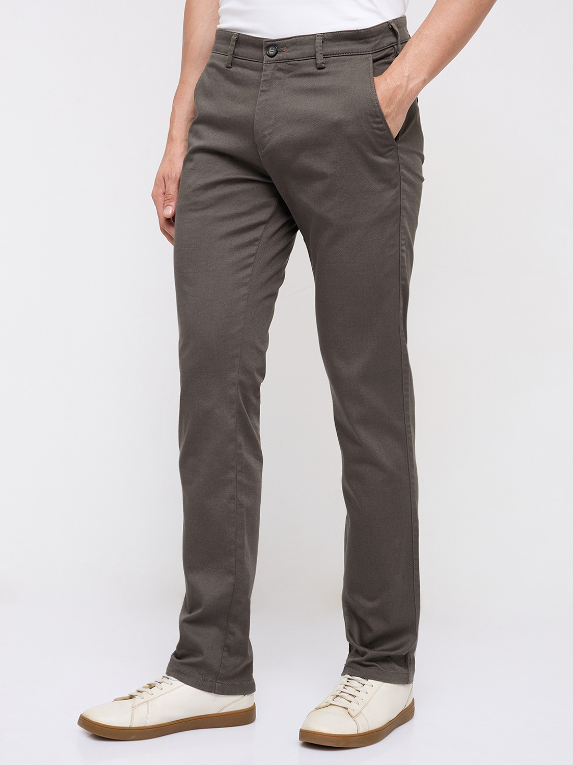 Image of KILLER Slim Fit Men Dark Green Trousers