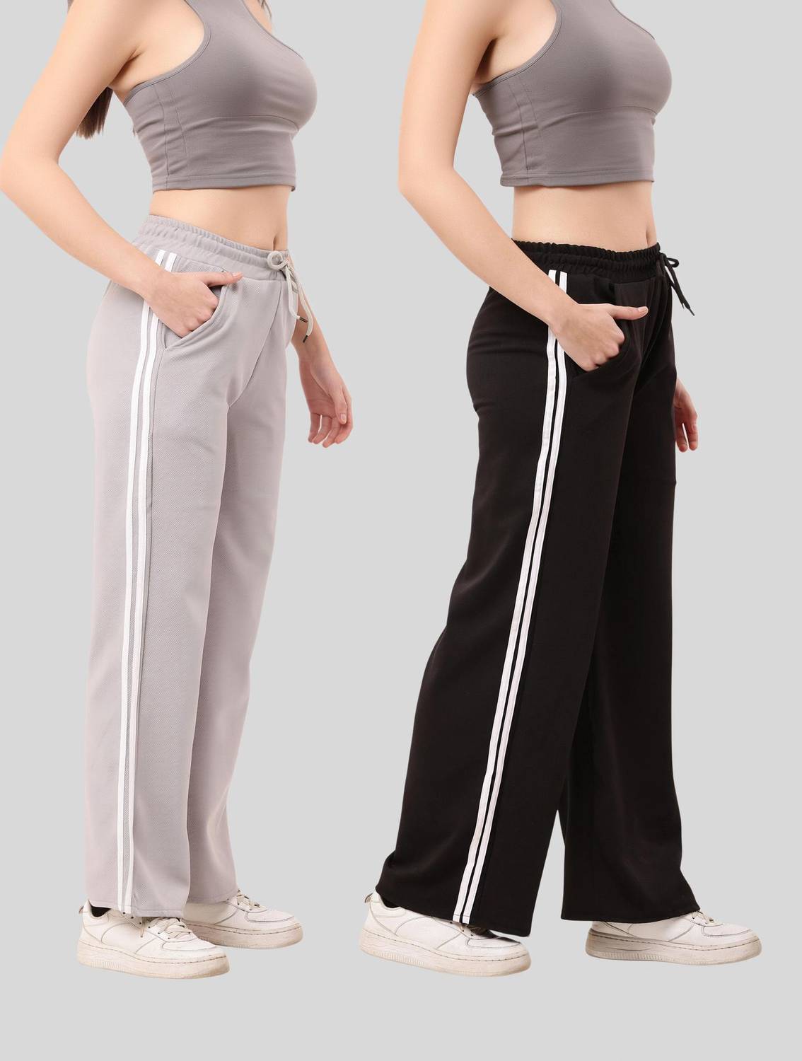 Amaira Fashion Loose Fit Women Grey Trousers