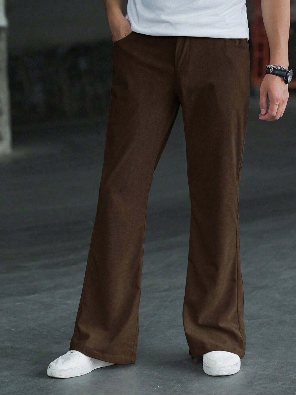 Image of Plus91 Loose Fit Men Brown Trousers