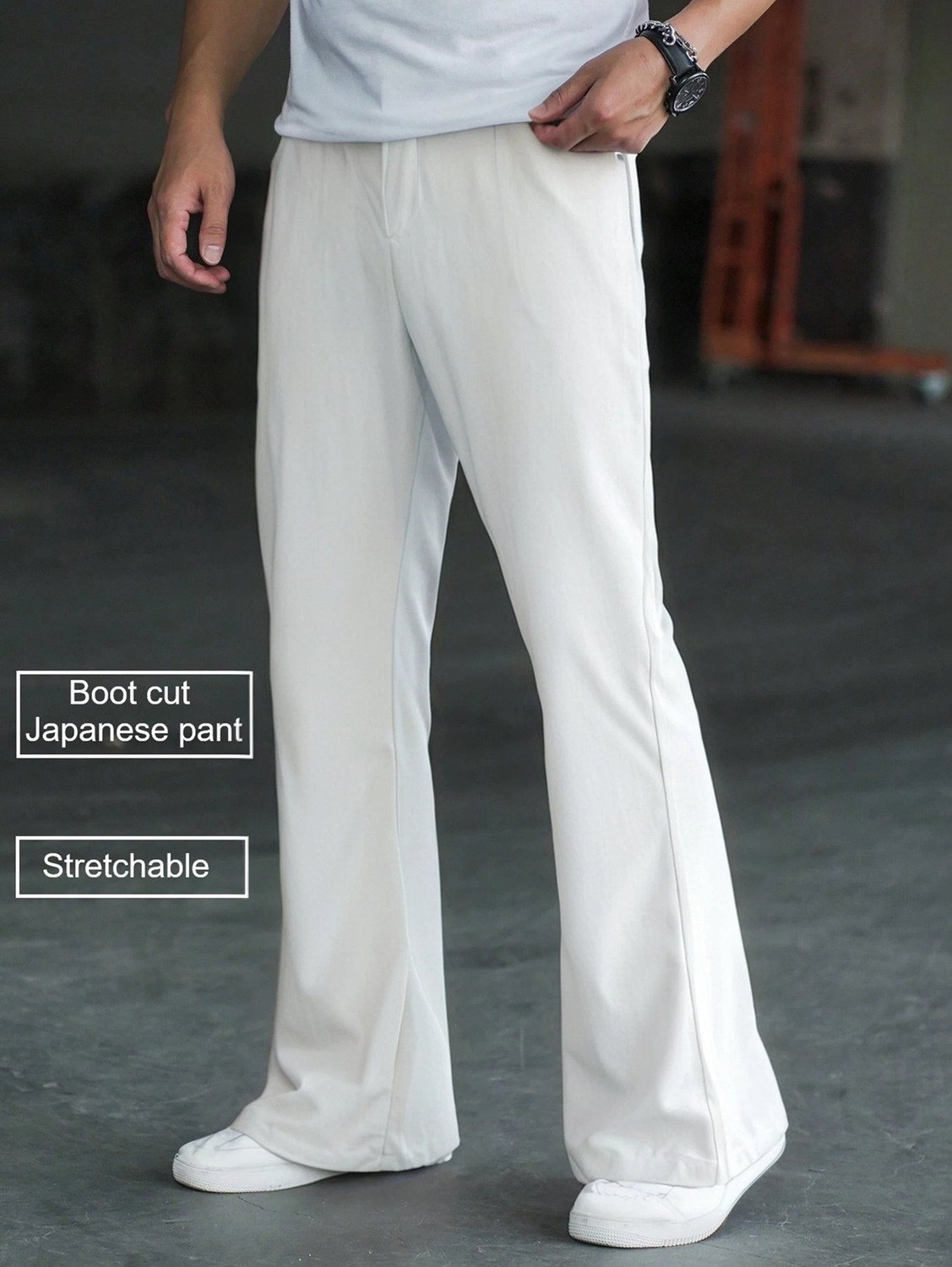 Image of Plus91 Loose Fit Men White Trousers