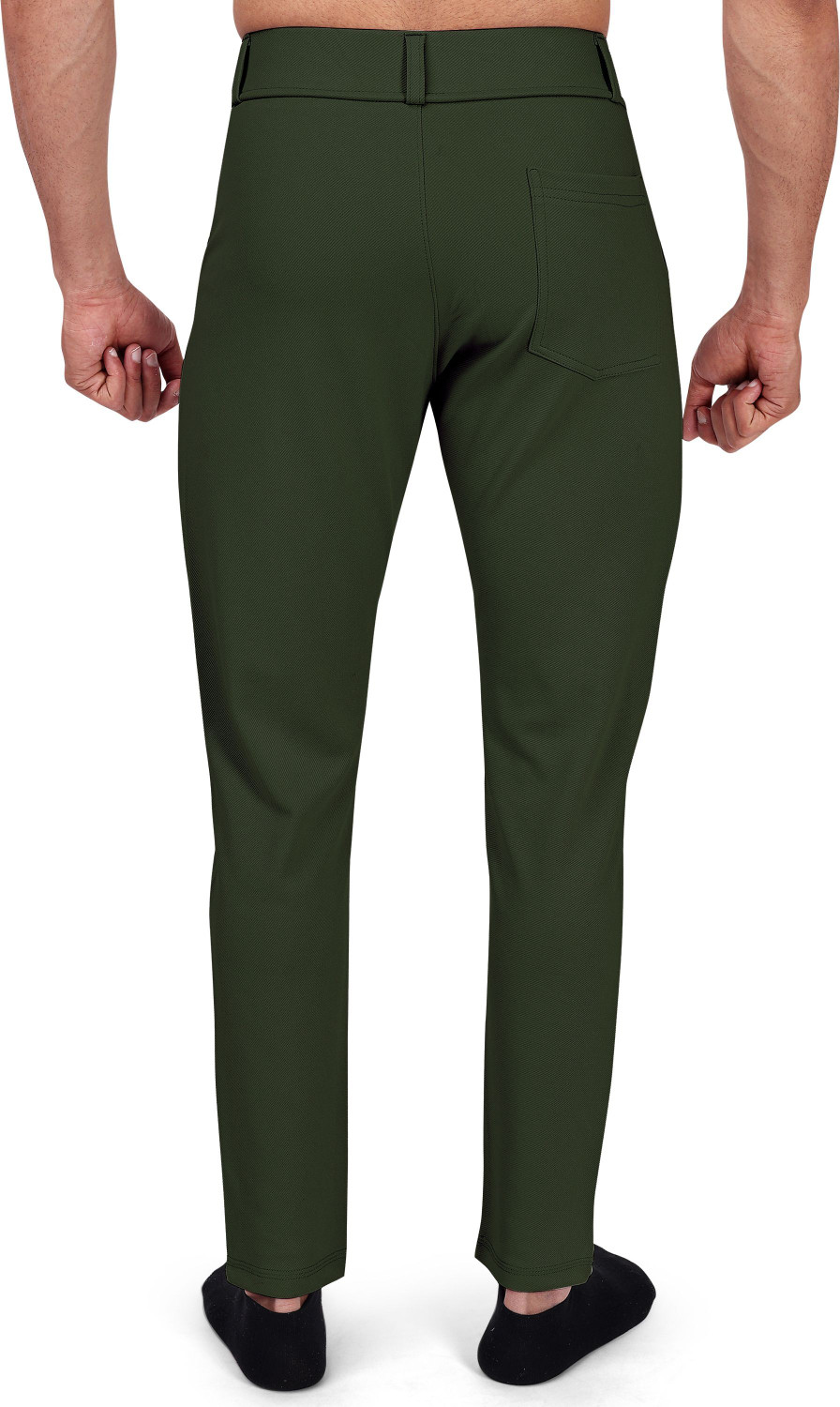 Image of COMBRAIDED Regular Fit Men Green Trousers