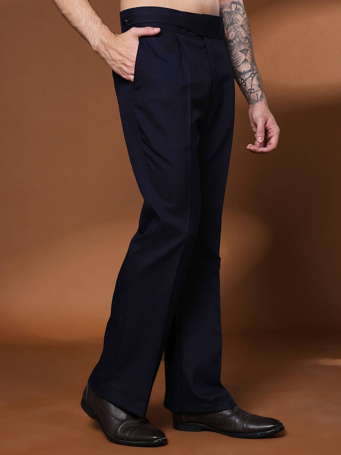 VIVA Flared Men Blue Trousers - Image 1