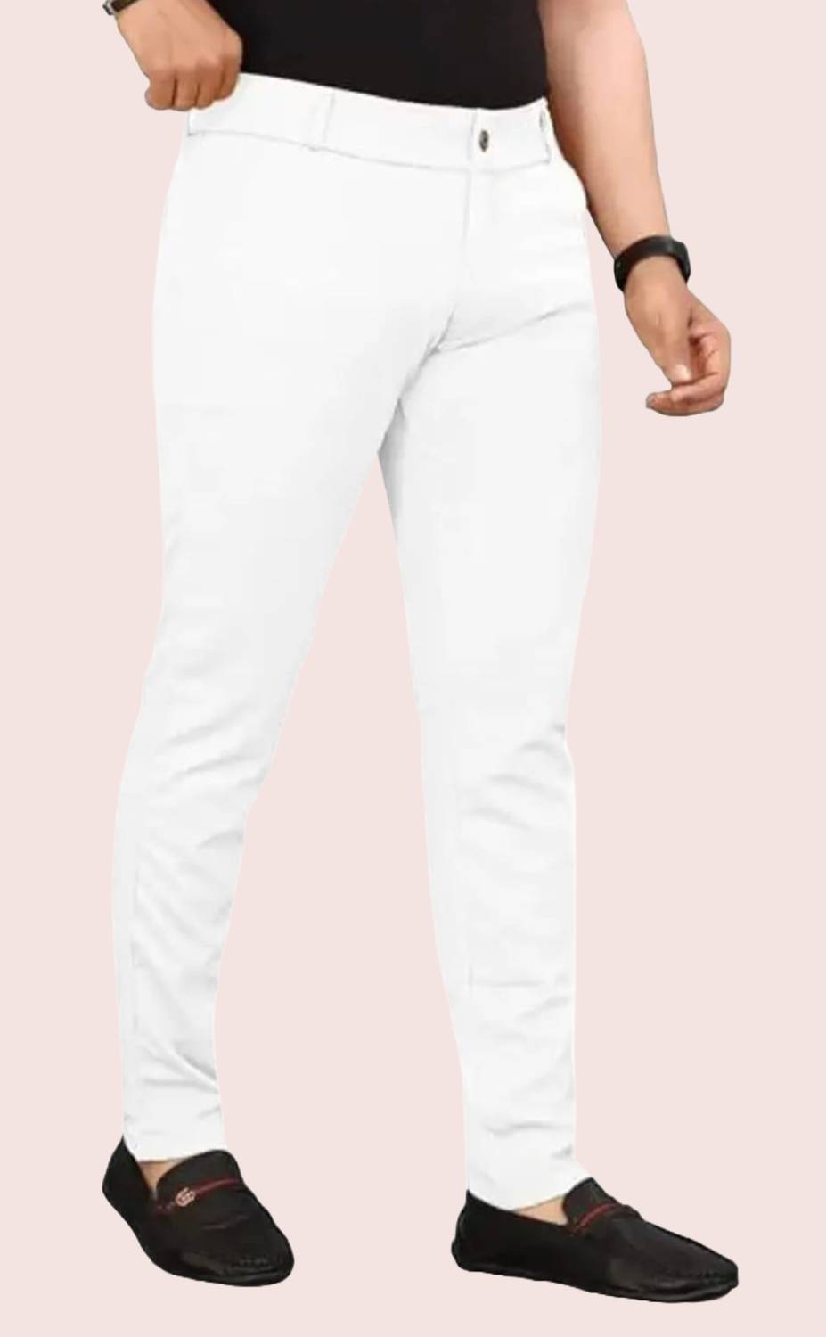 VIJETAGARMENTS Relaxed Men White Trousers - Image 3