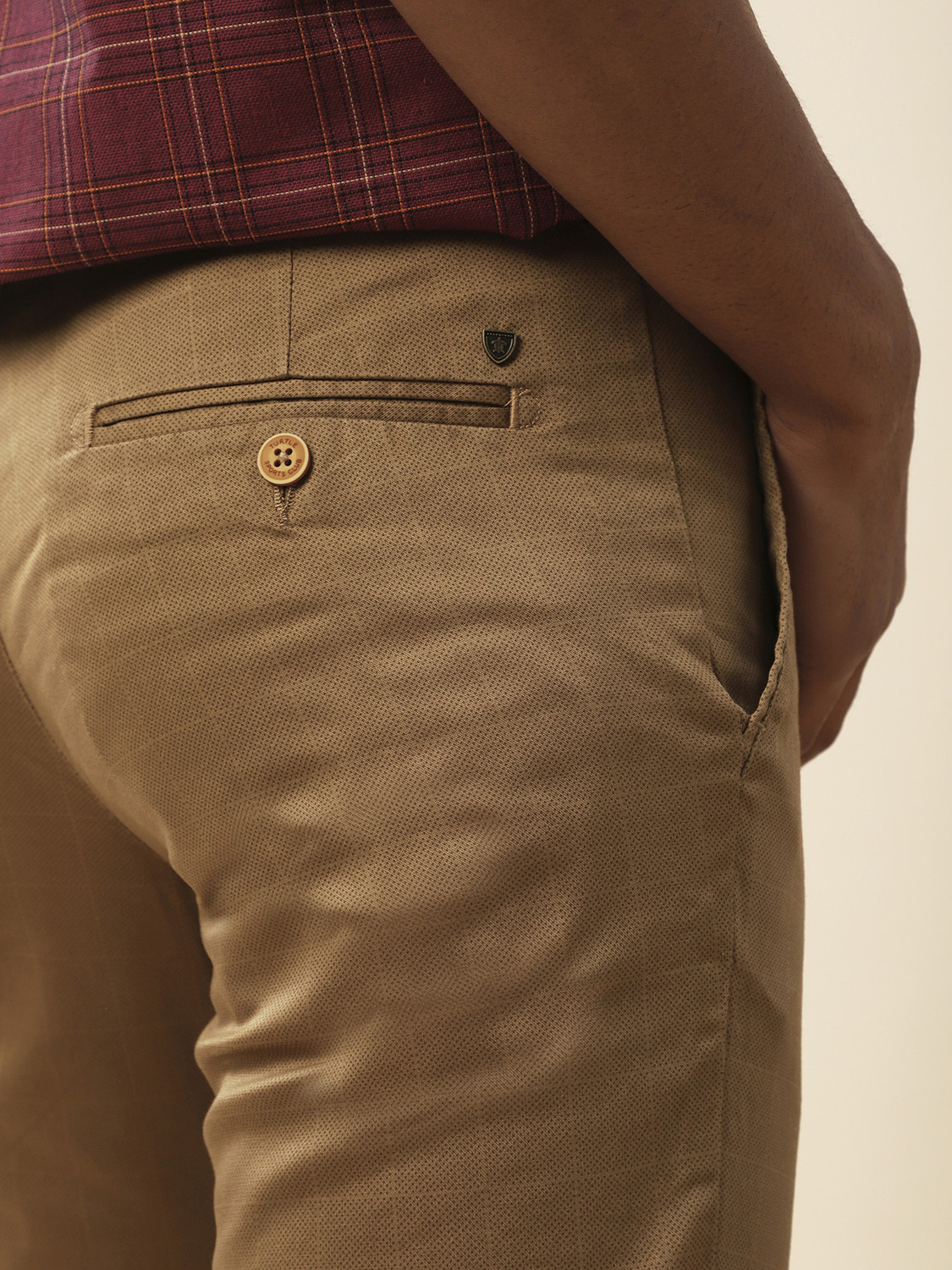 Image of TURTLE Tapered Men Khaki Trousers