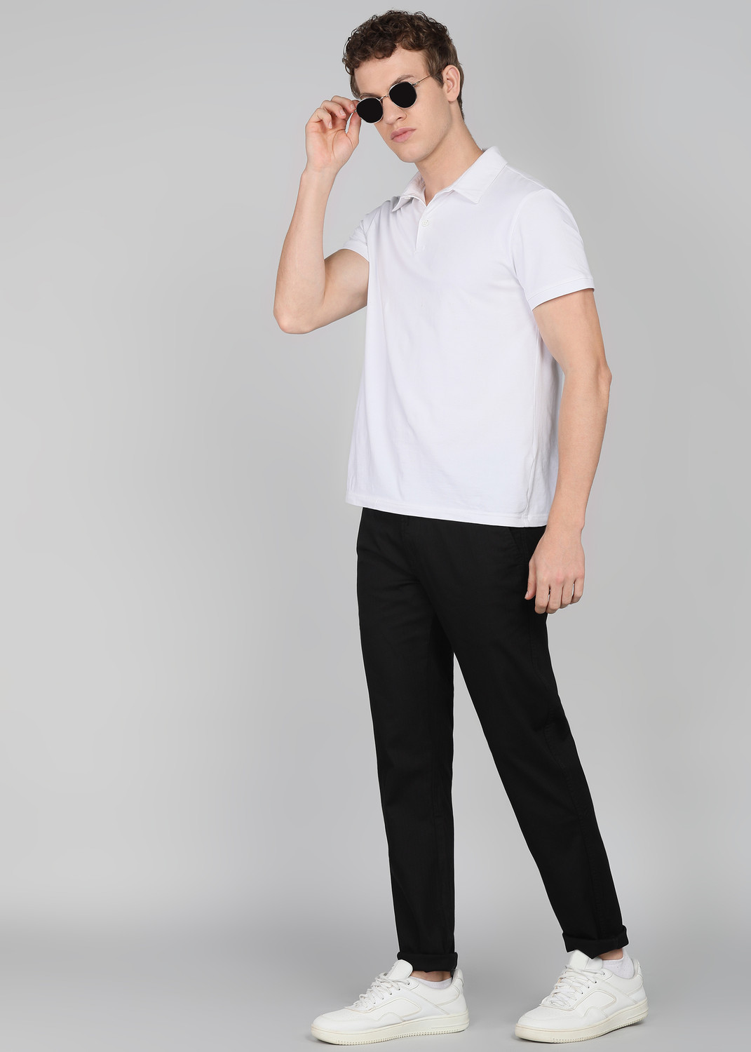 Image of INTEGRITI Slim Fit Men Black Trousers