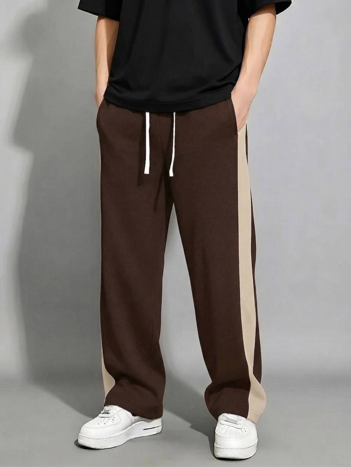FABBAZE Loose Fit Men Brown Trousers - Image 4