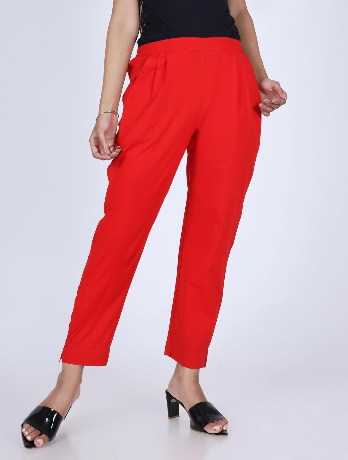Image of PalloStyle Regular Fit Women Red Trousers