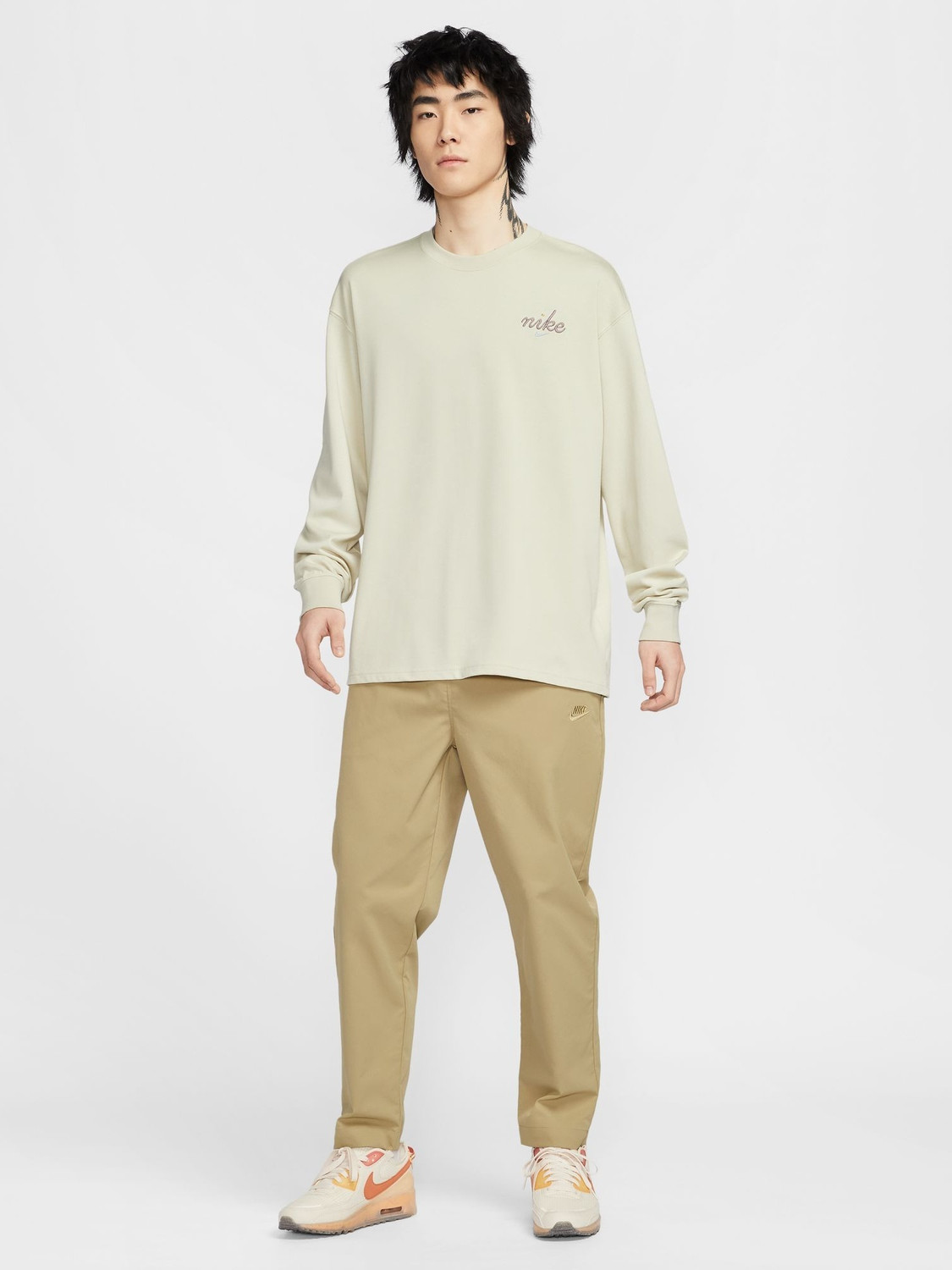 Image of NIKE Regular Fit Men Beige Trousers