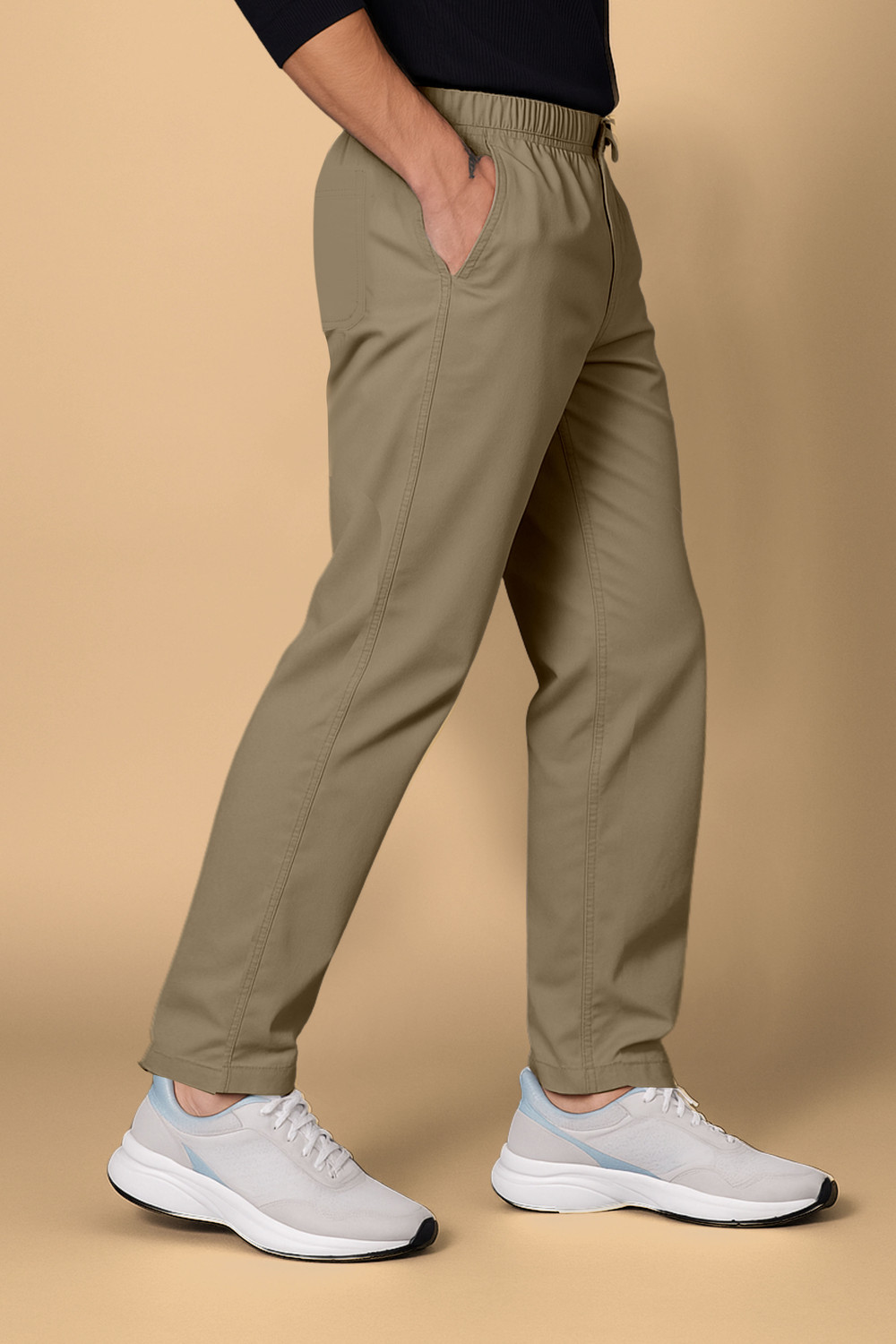 Image of ANAGH ENTERPRISE Regular Fit Men Beige Trousers